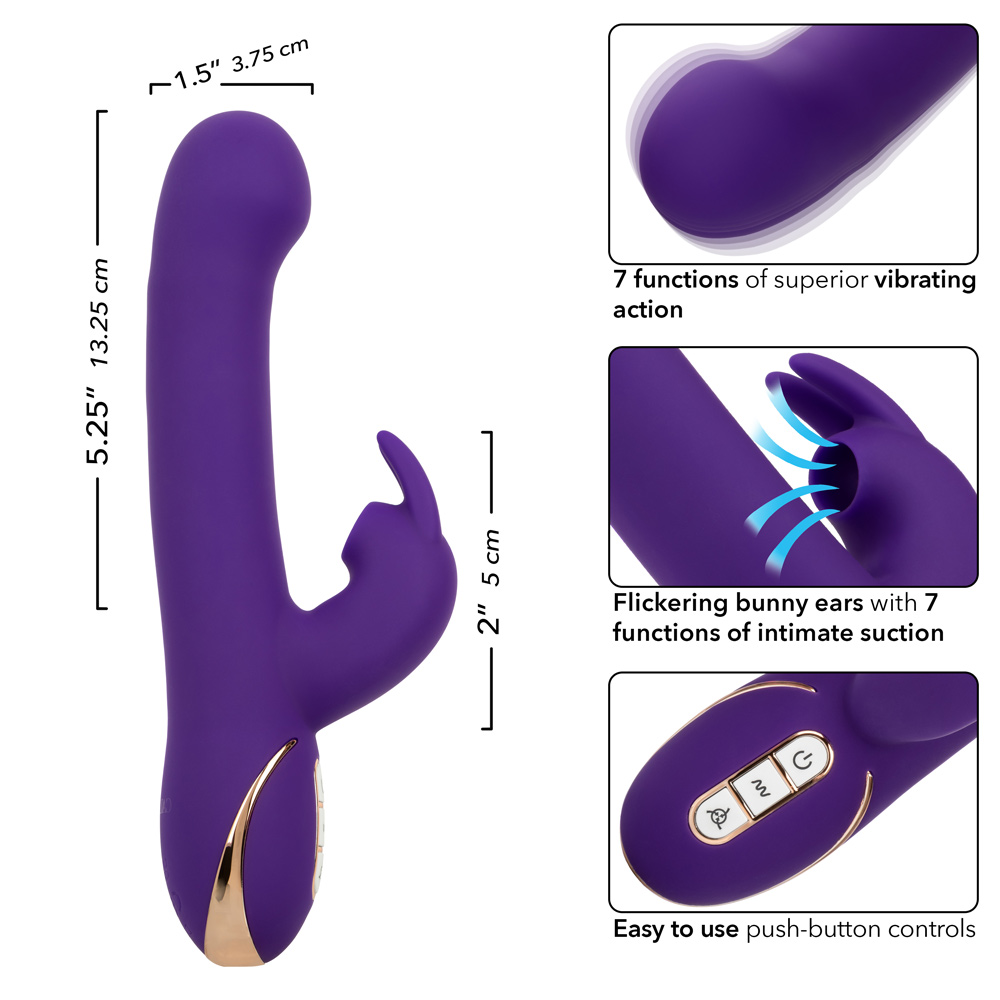 jack rabbit signature silicone suction rabbit  purple 