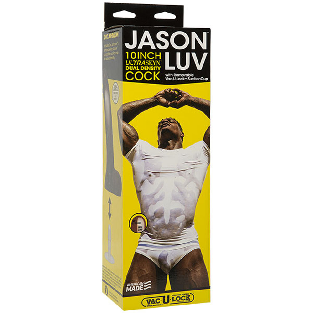 jason luv  inch ultraskyn cock with removable vac u lock suction cup chocolate 