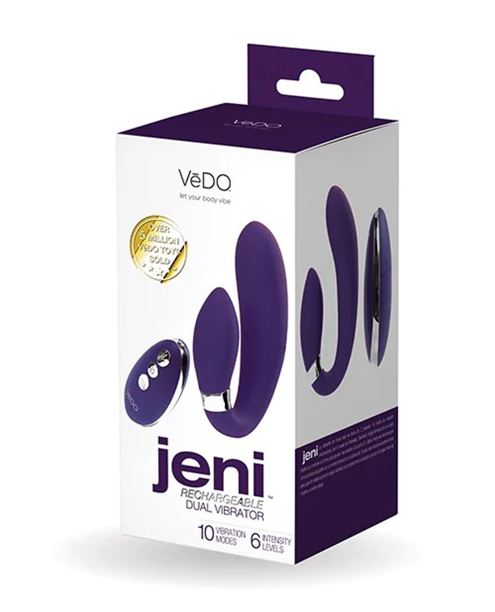 jeni c shaped dual motor vibe with remote purple 