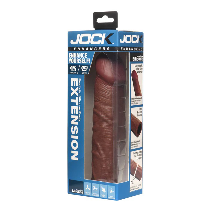 jock  silicone penis extension sleeve dark 
