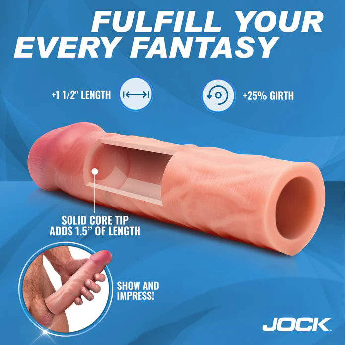 jock  silicone penis extension sleeve light 