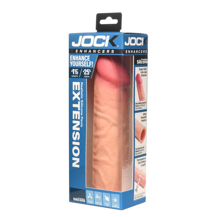 jock  silicone penis extension sleeve light 