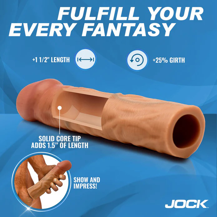 jock  silicone penis extension sleeve medium 
