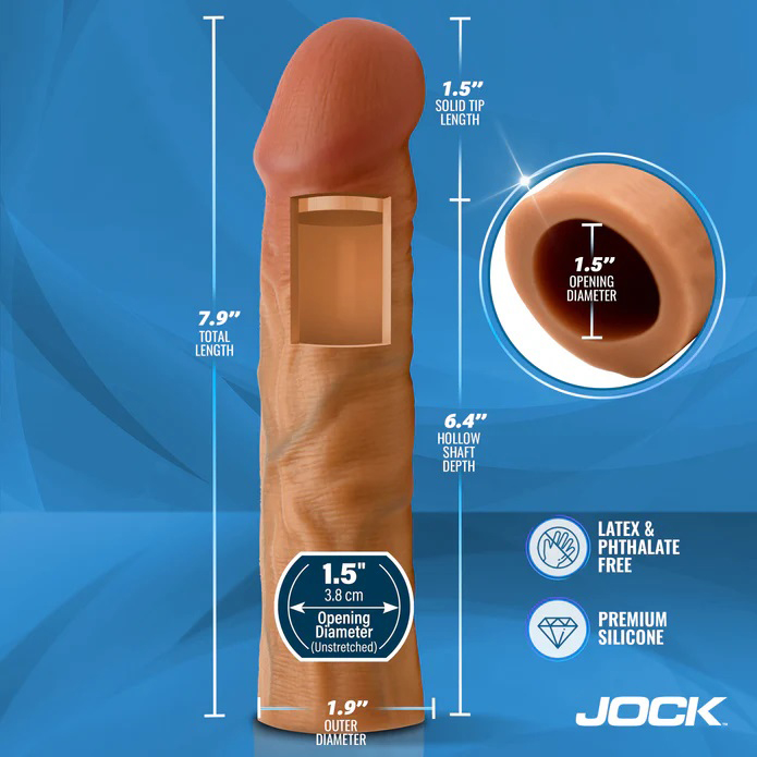 jock  silicone penis extension sleeve medium 