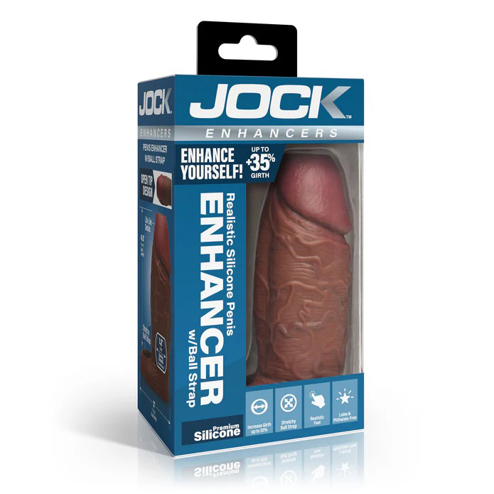jock silicone penis extension sleeve dark 