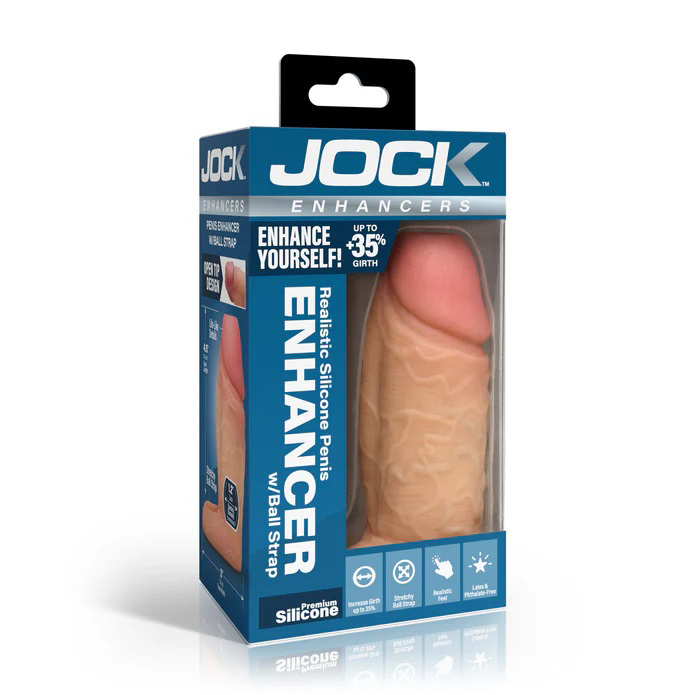 jock silicone penis extension sleeve light 