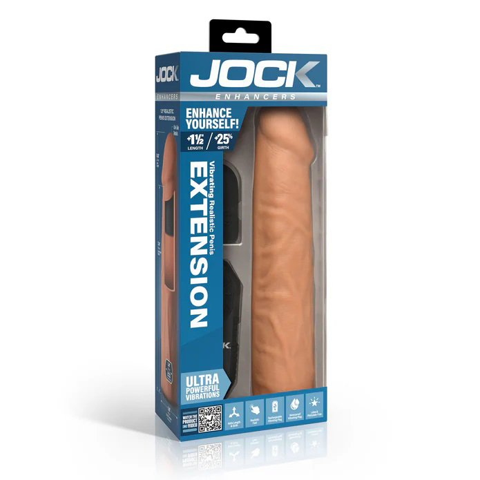jock vibrating penis extension with remote medium 