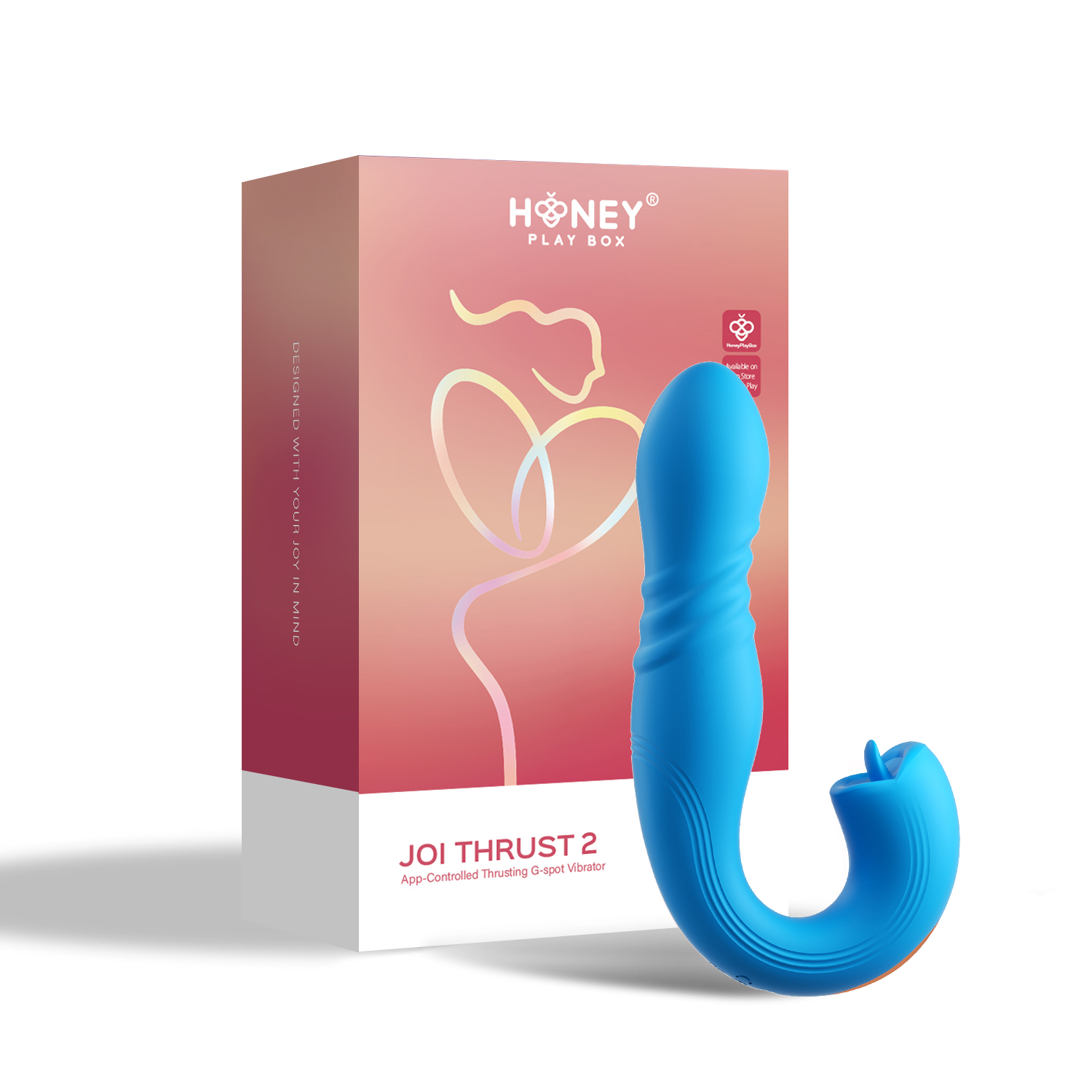 joi thrust  app controlled thrusting g spot vibrator blue 