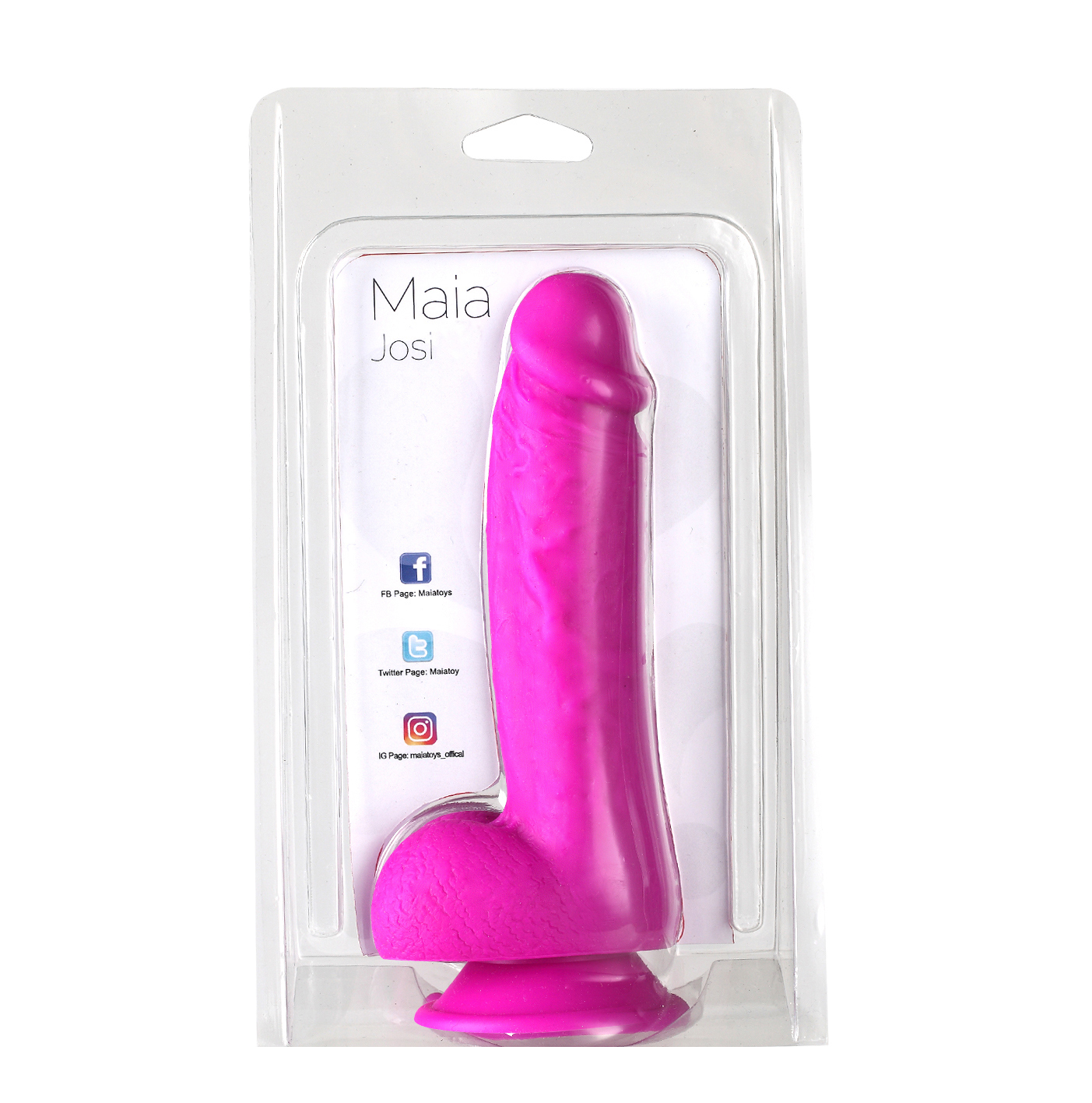 josi silicone realistic suction cup dong dark  purple 