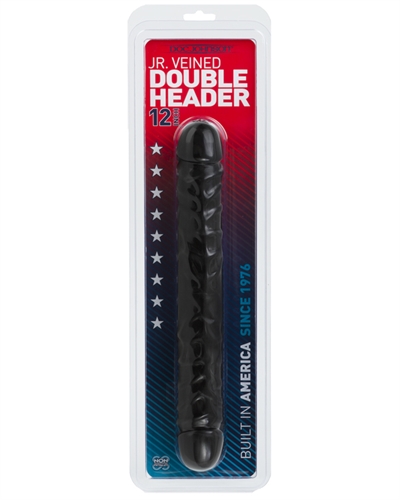 jr veined double header  inches black 