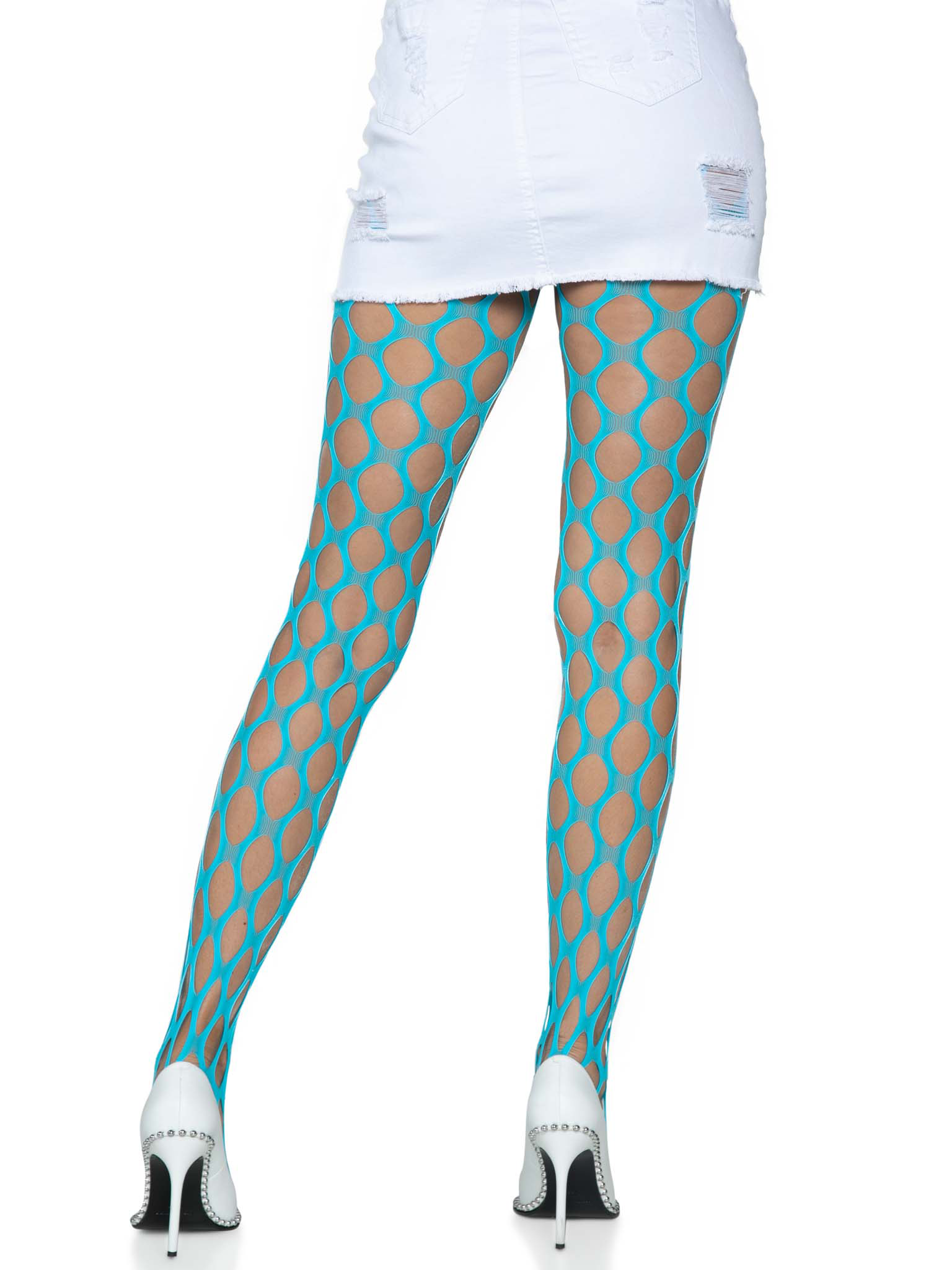jumbo pothole net tights neon blue one size .png