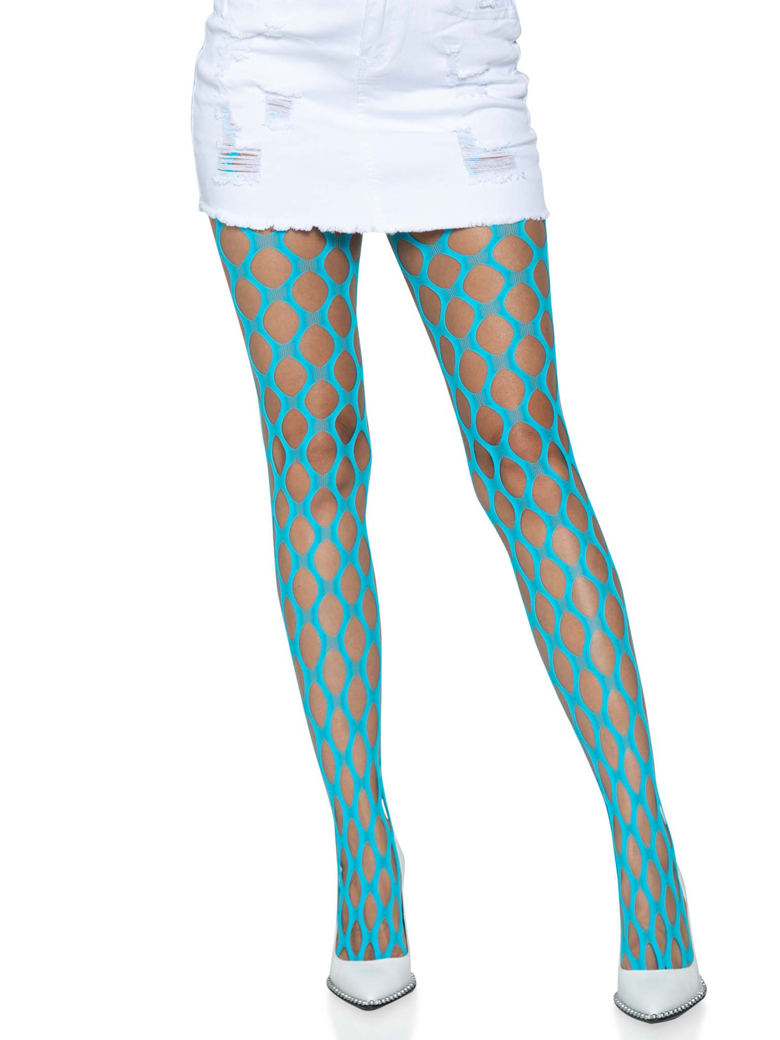 jumbo pothole net tights neon blue one size .png