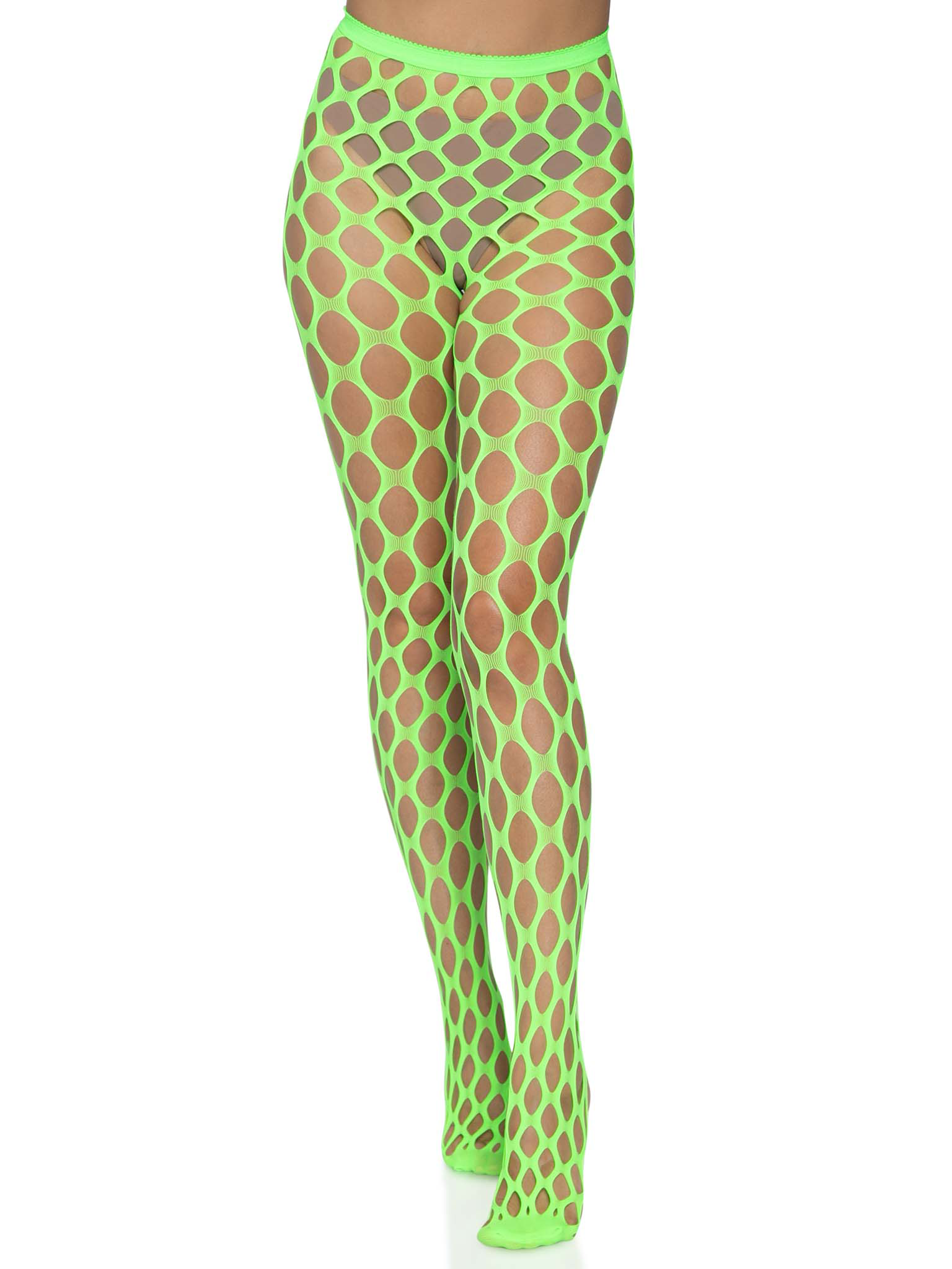 jumbo pothole net tights neon green one size .png