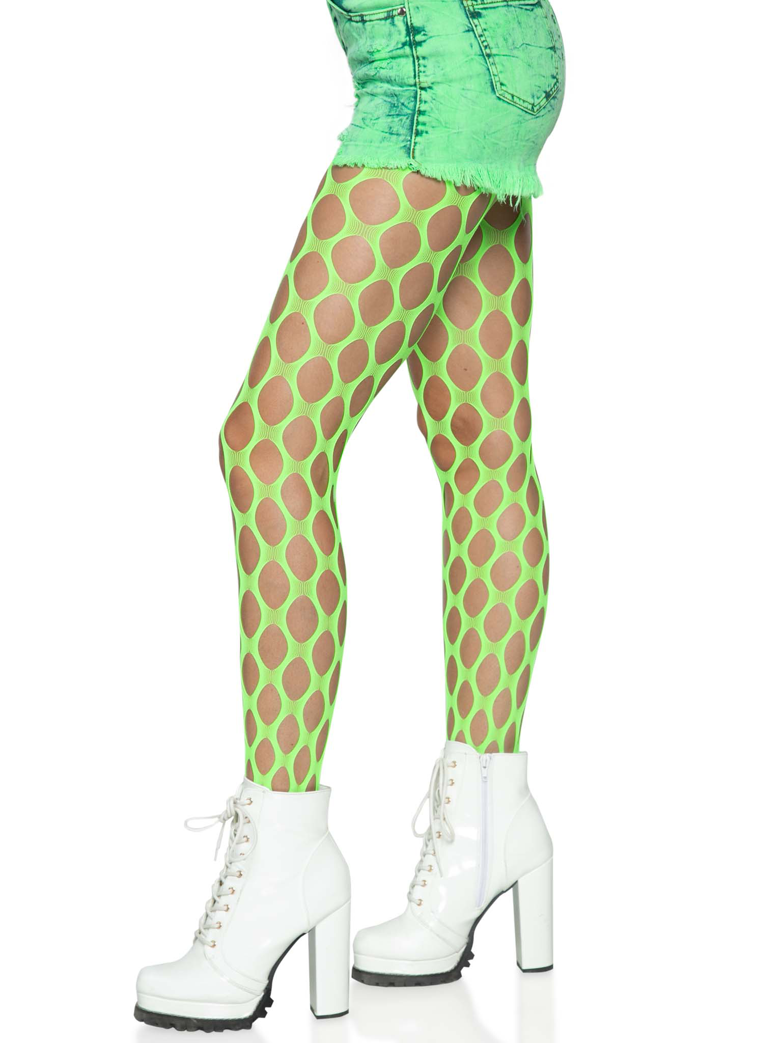 jumbo pothole net tights neon green one size .png