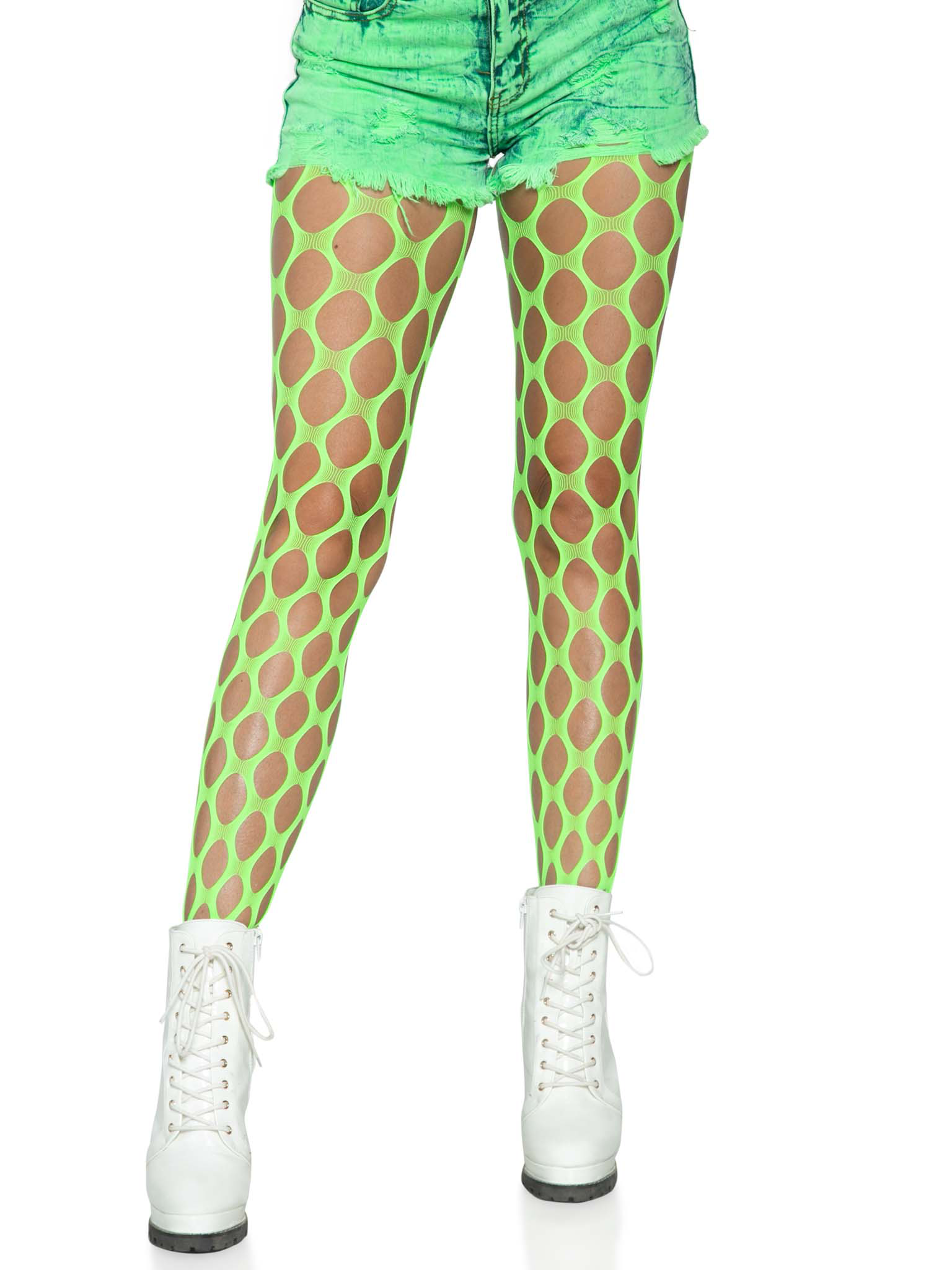 jumbo pothole net tights neon green one size .png