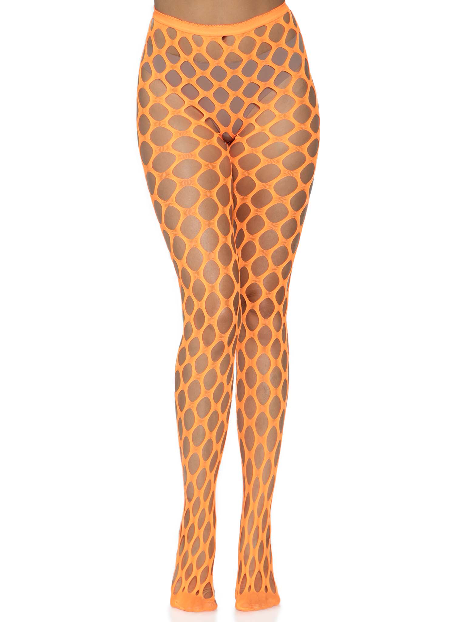 jumbo pothole net tights neon orange one size .png