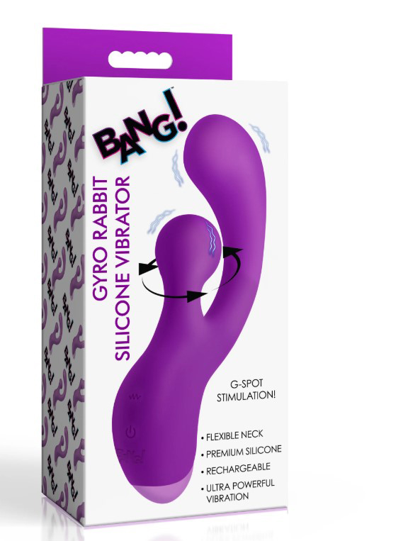 Gyro Rabbit Silicone Vibrator Purple