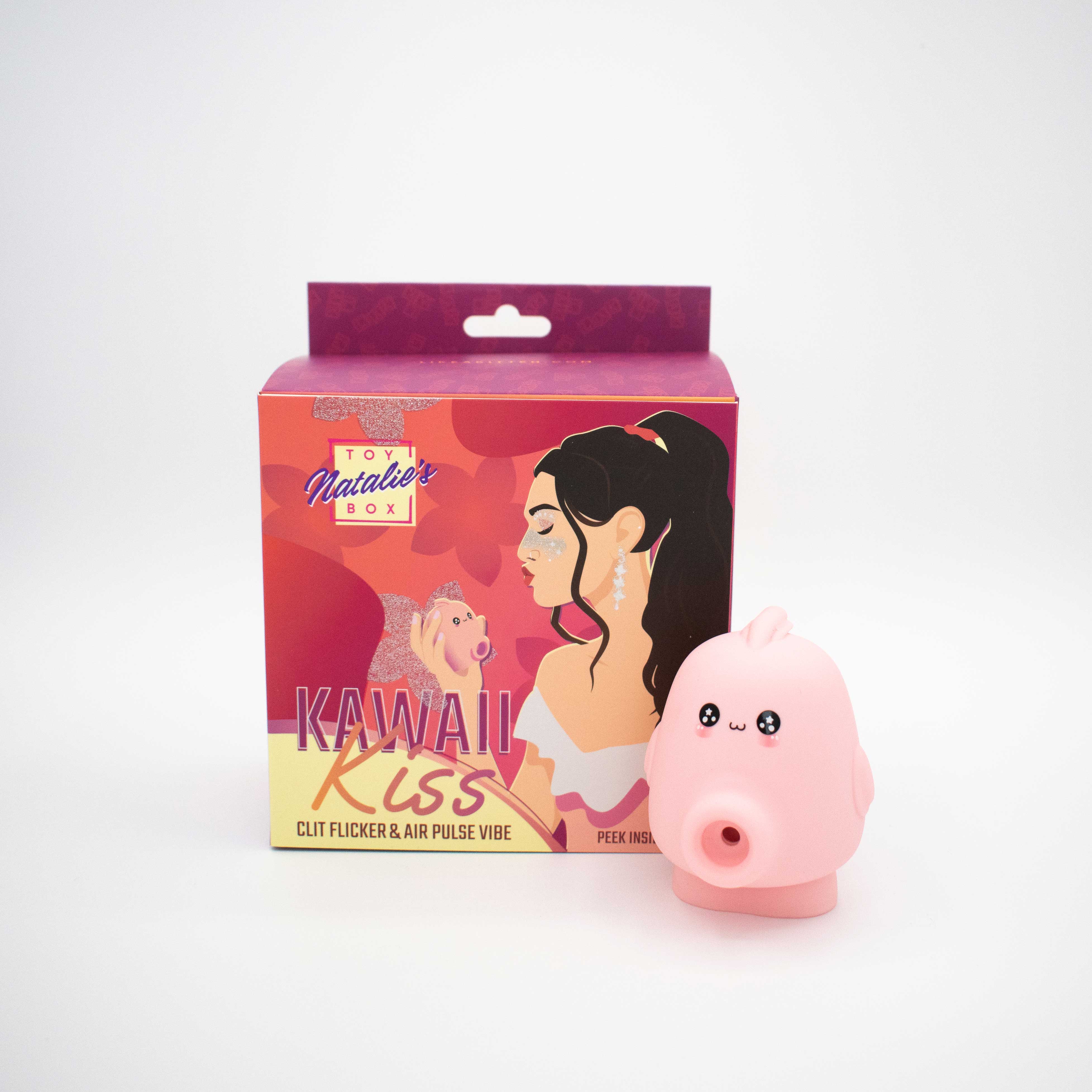 kawaii kiss clit flicker and air pulse stimulator  pink 