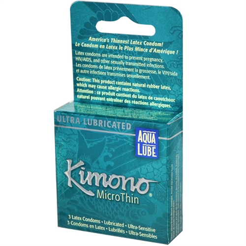 kimono microthin plus aqua lube  pack 