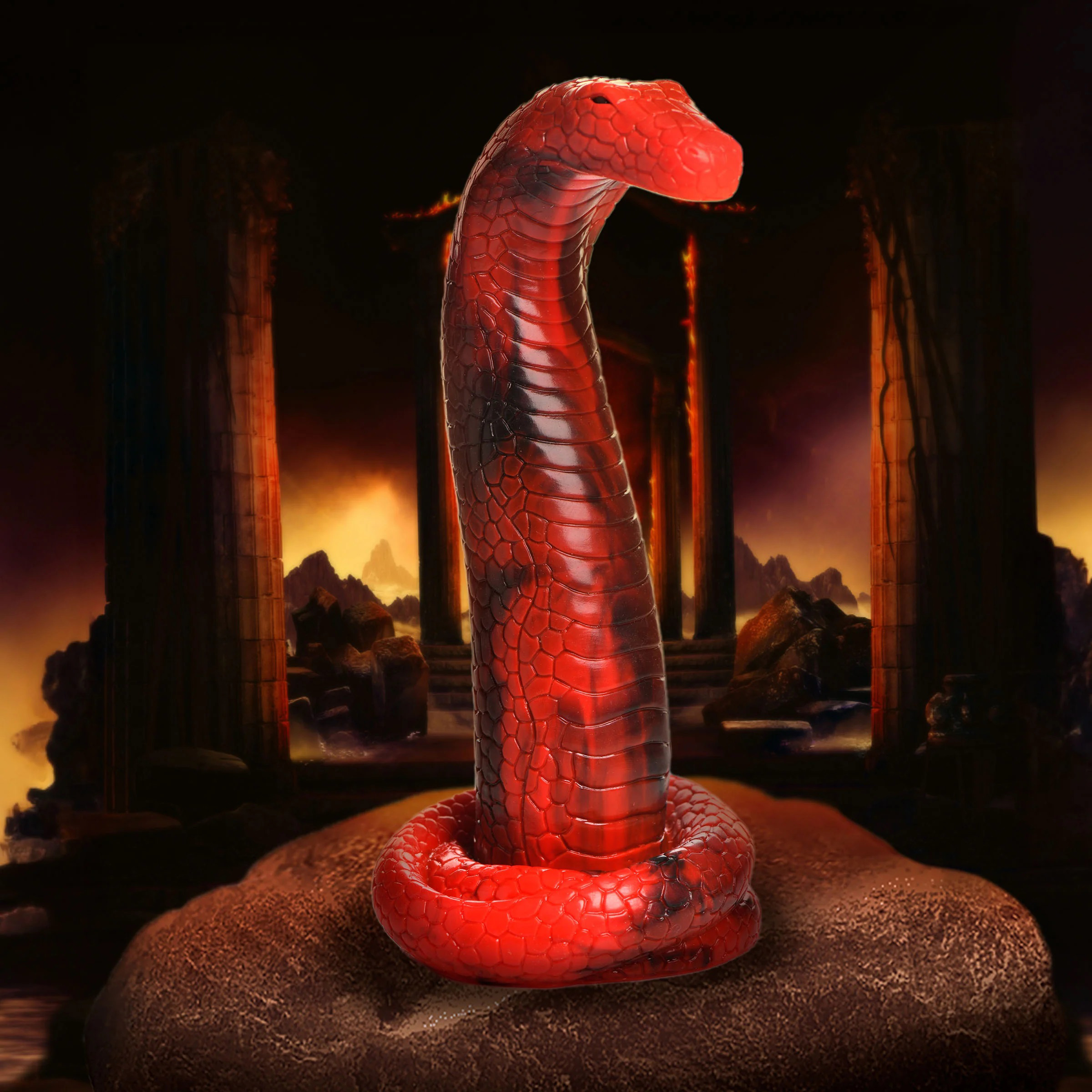 king cobra king cobra silicone dildo red 