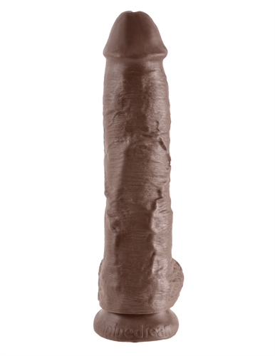 king cock  inch cock with balls brown 