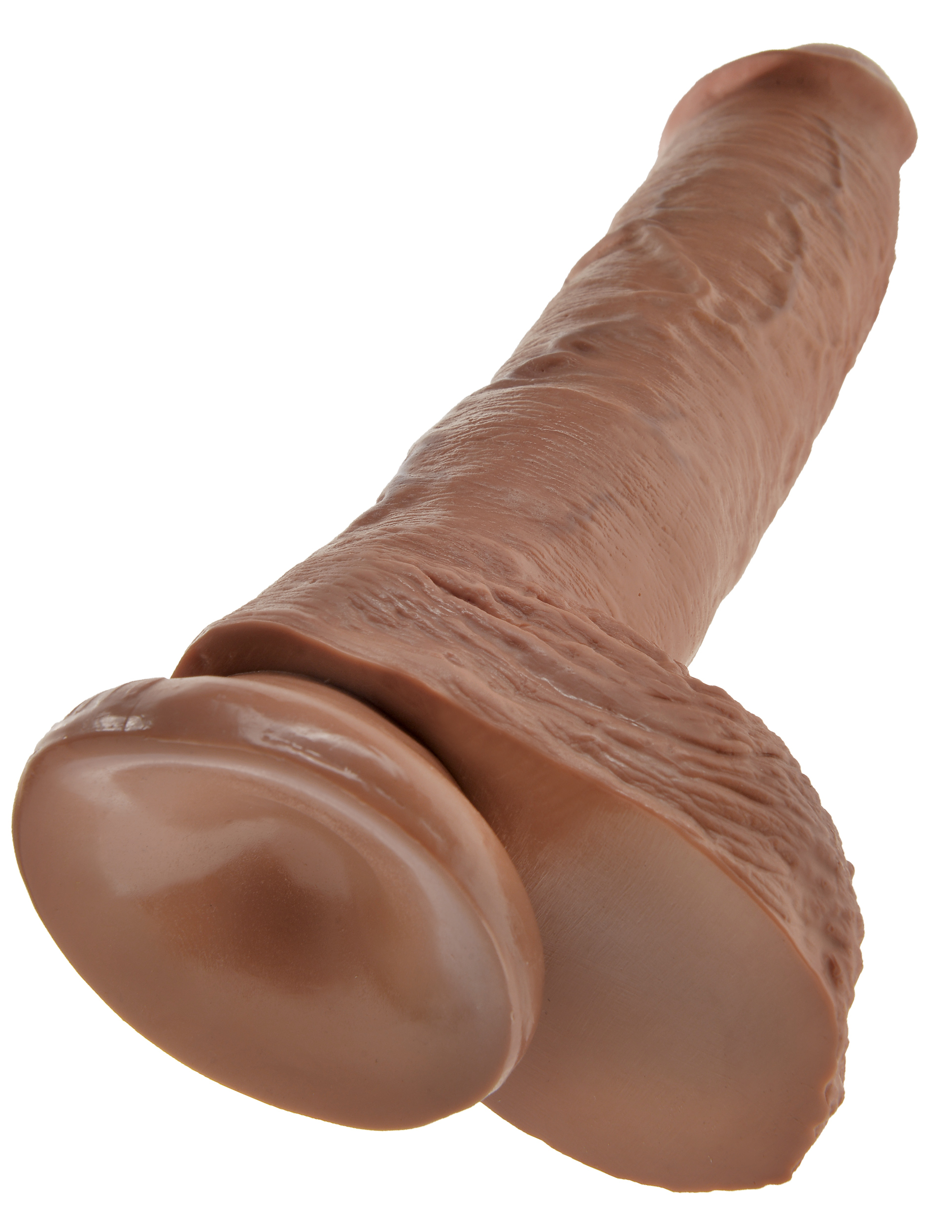 king cock  inch cock with balls tan 
