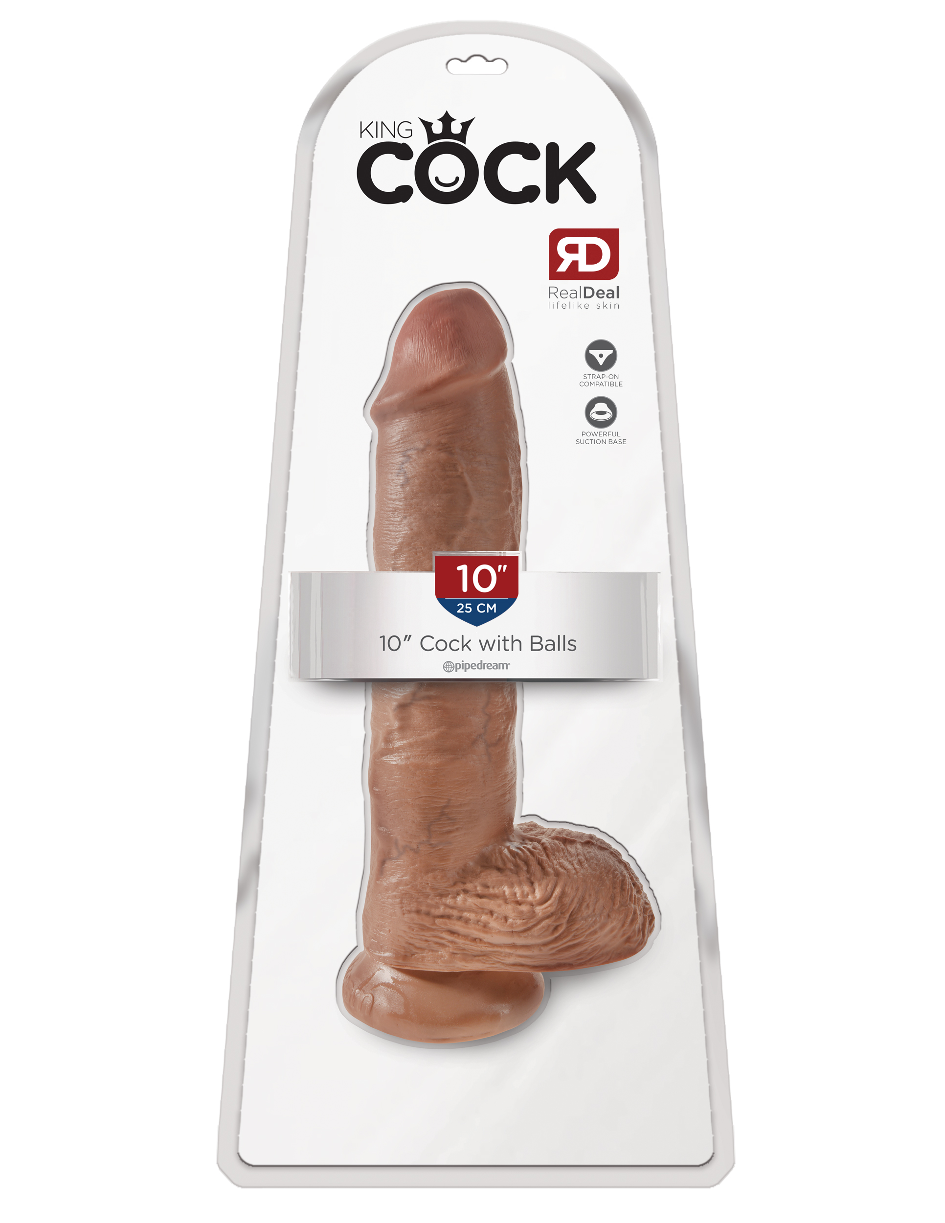 king cock  inch cock with balls tan 