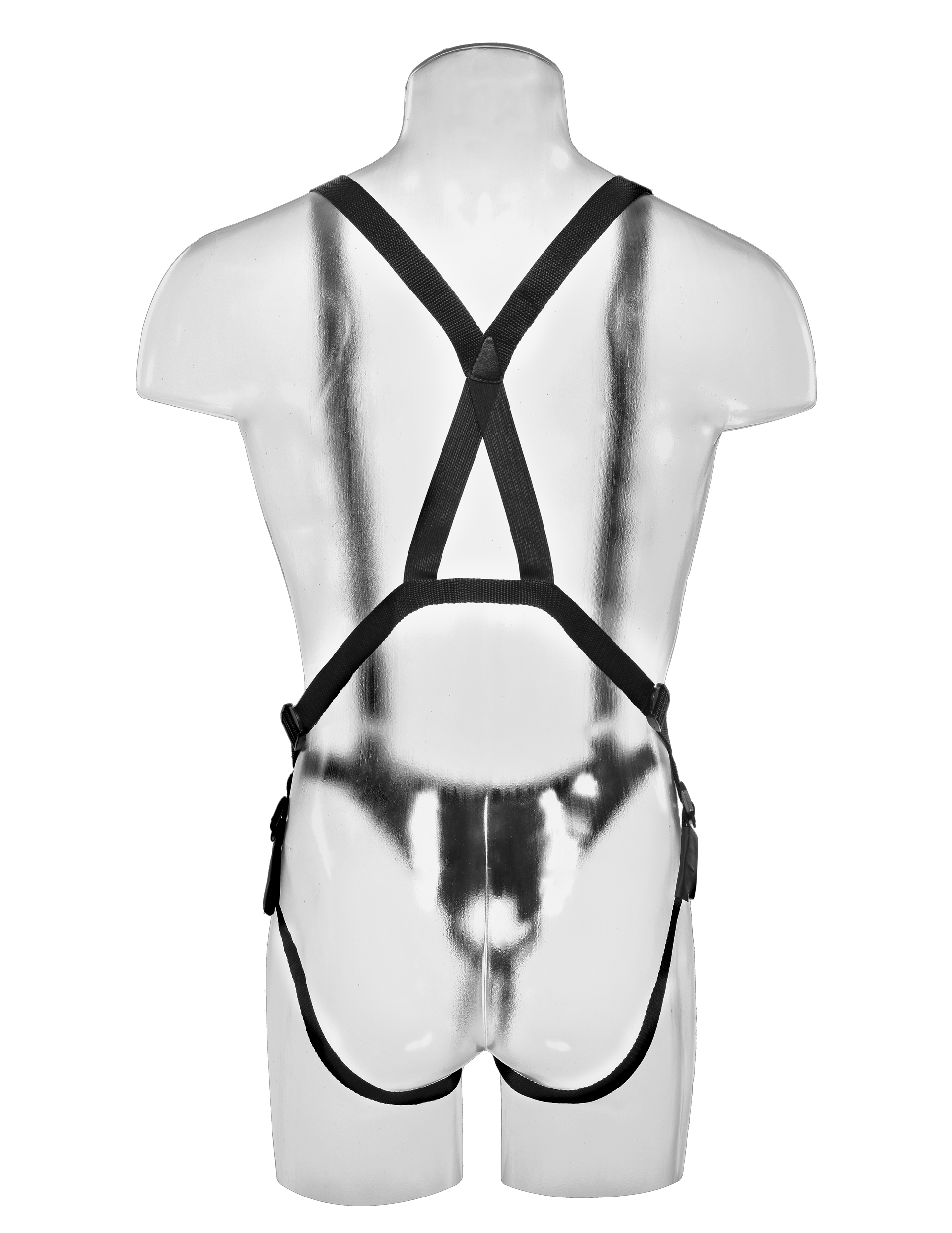 king cock  inch hollow strap on suspender system flesh 
