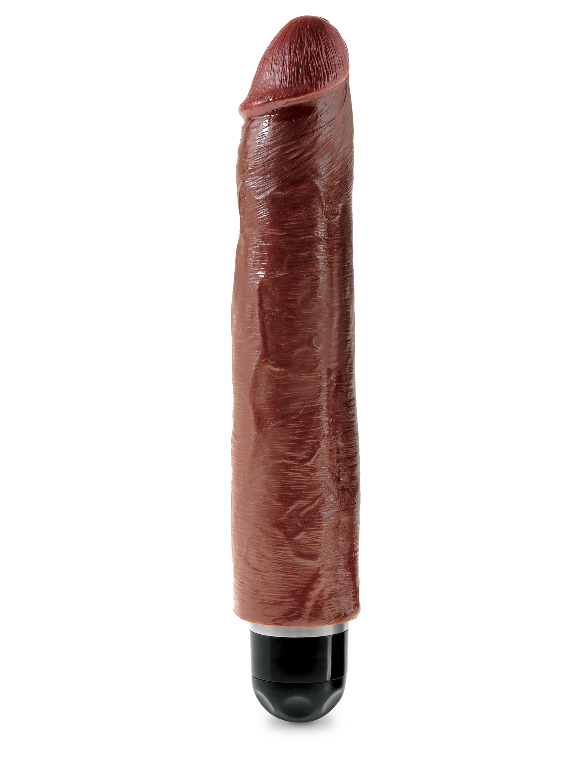 king cock  inch vibrating stiffy brown 