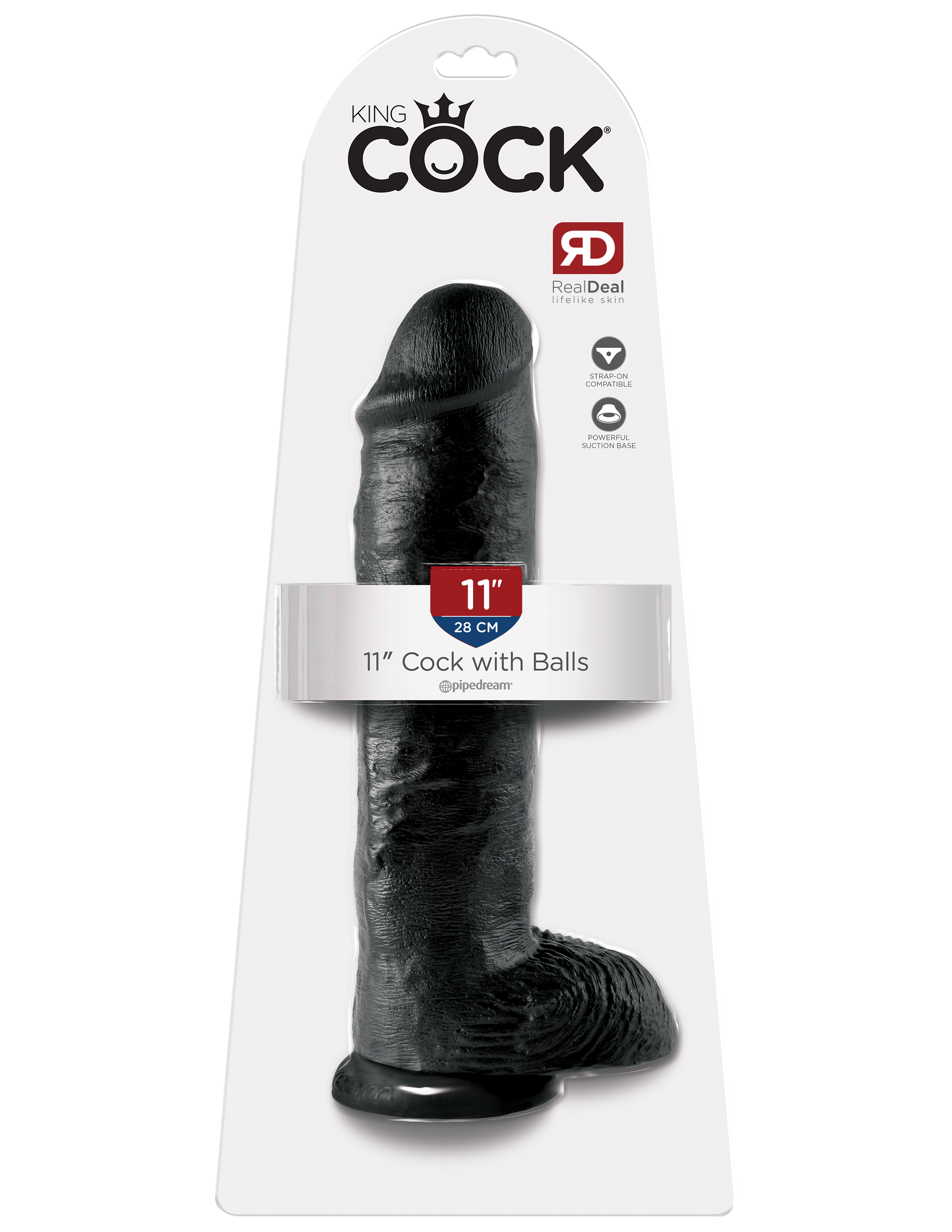 king cock  inch with balls black 