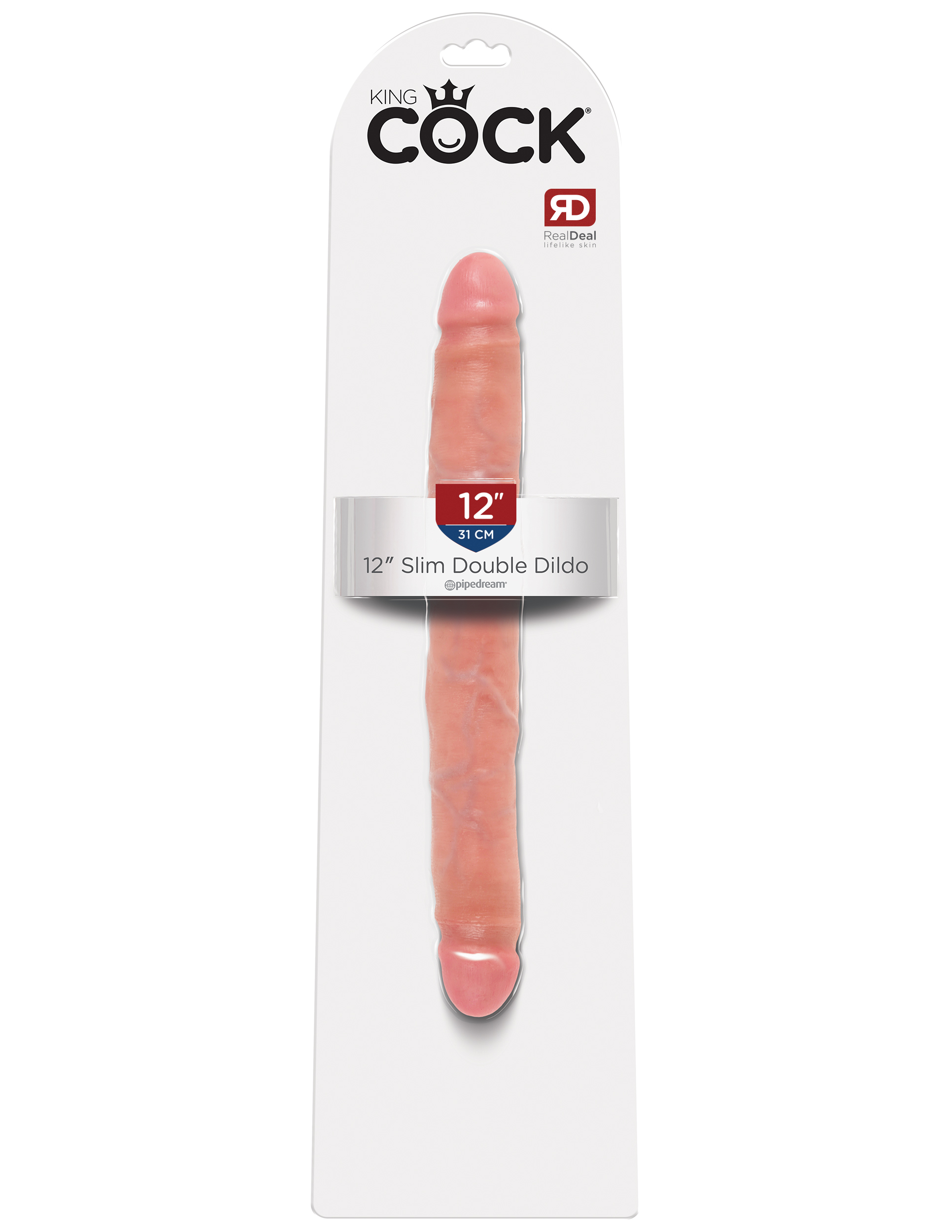 king cock  inch slim double dildo flesh 