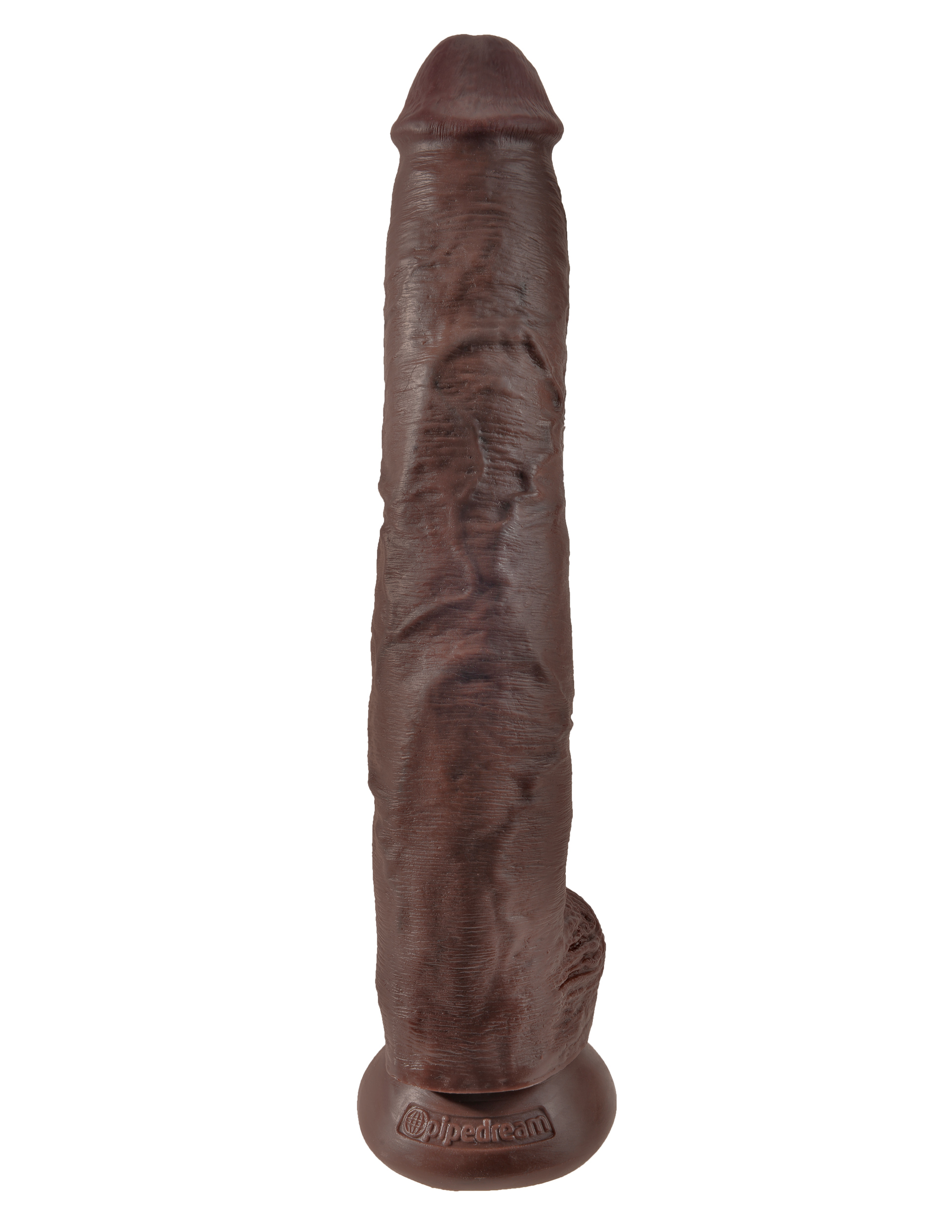 king cock  inch cock with balls brown 