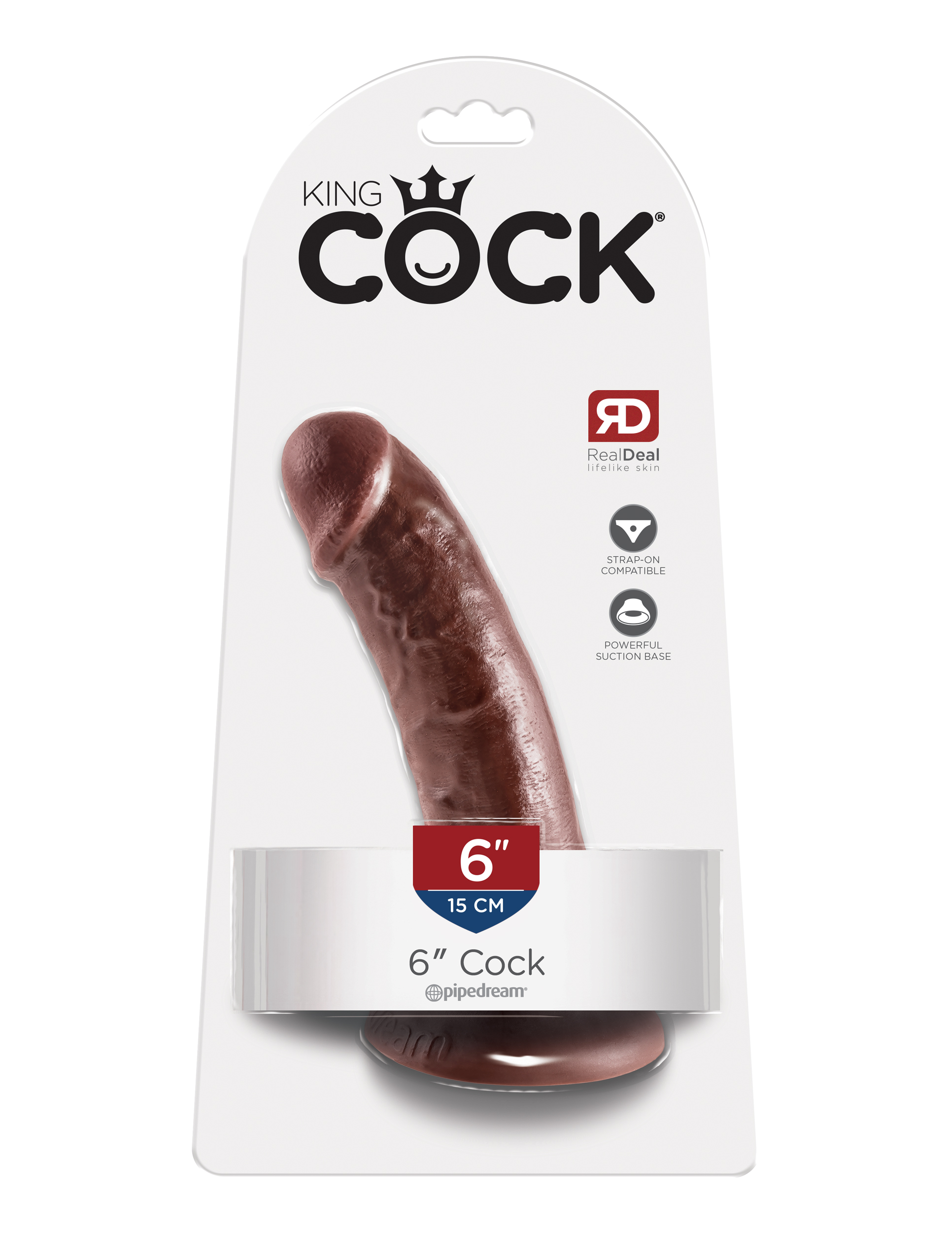 king cock  inch cock brown 