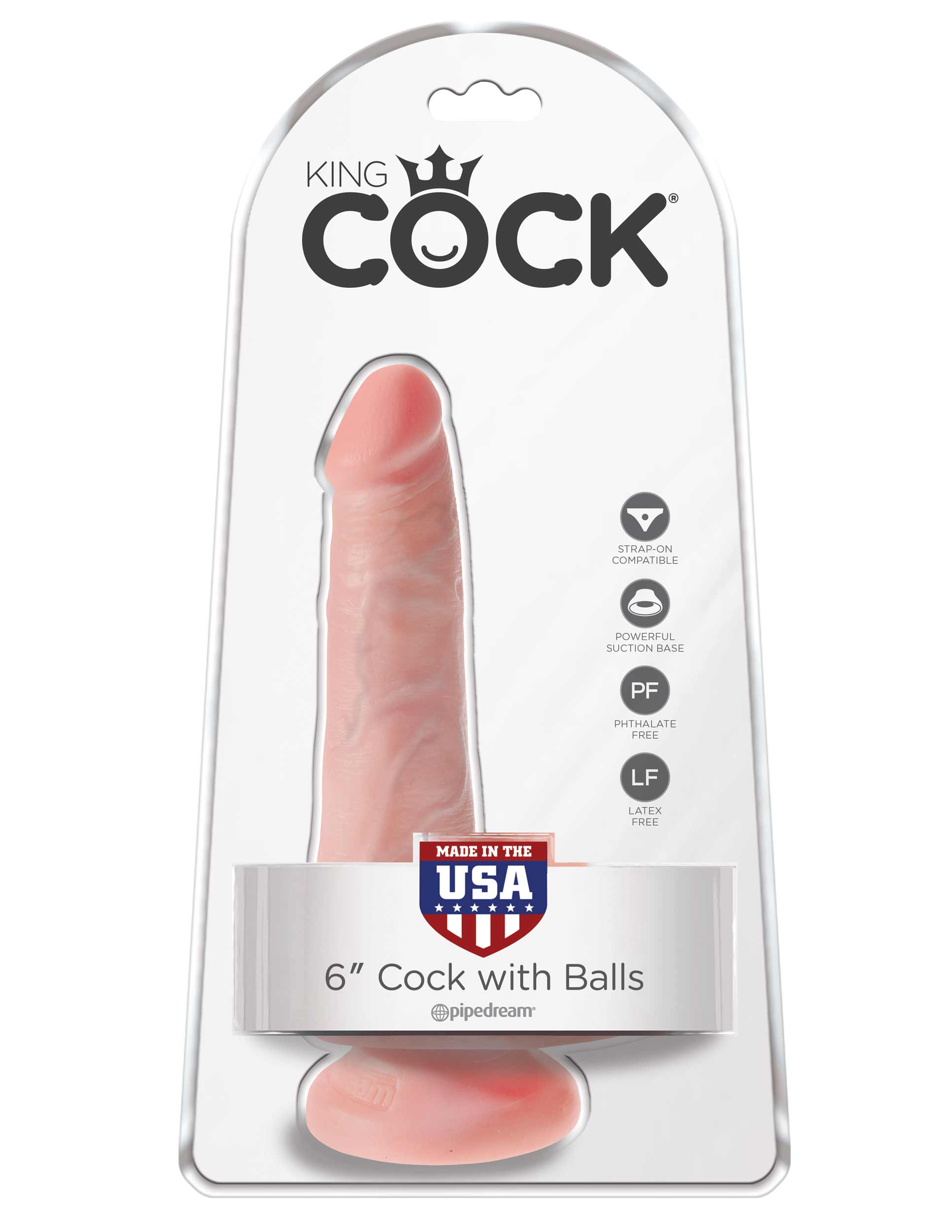 king cock  inch cock with balls light 