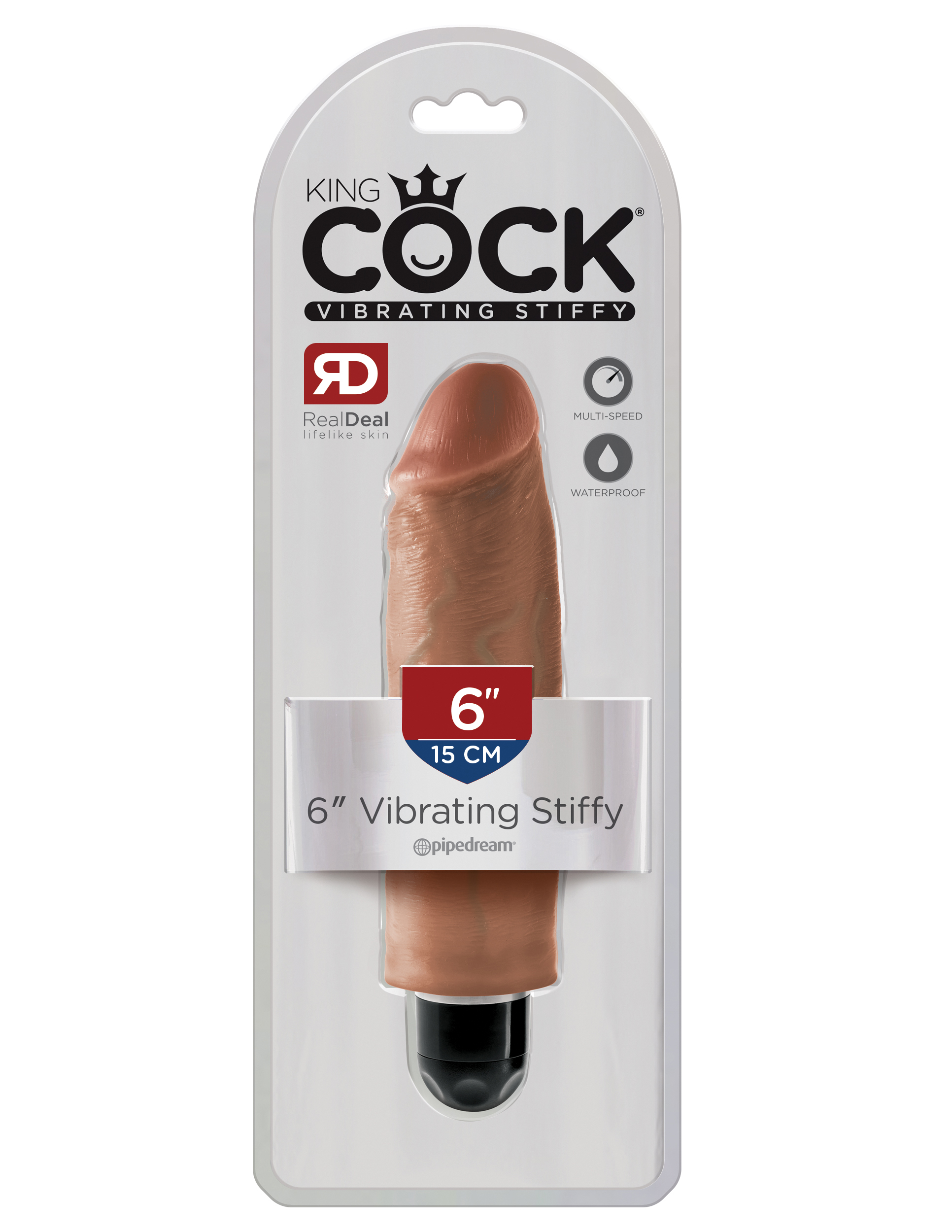 king cock  inch vibrating stiffy tan 