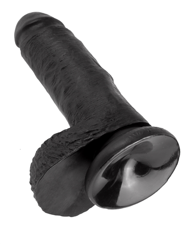 king cock  inch cock with balls black 