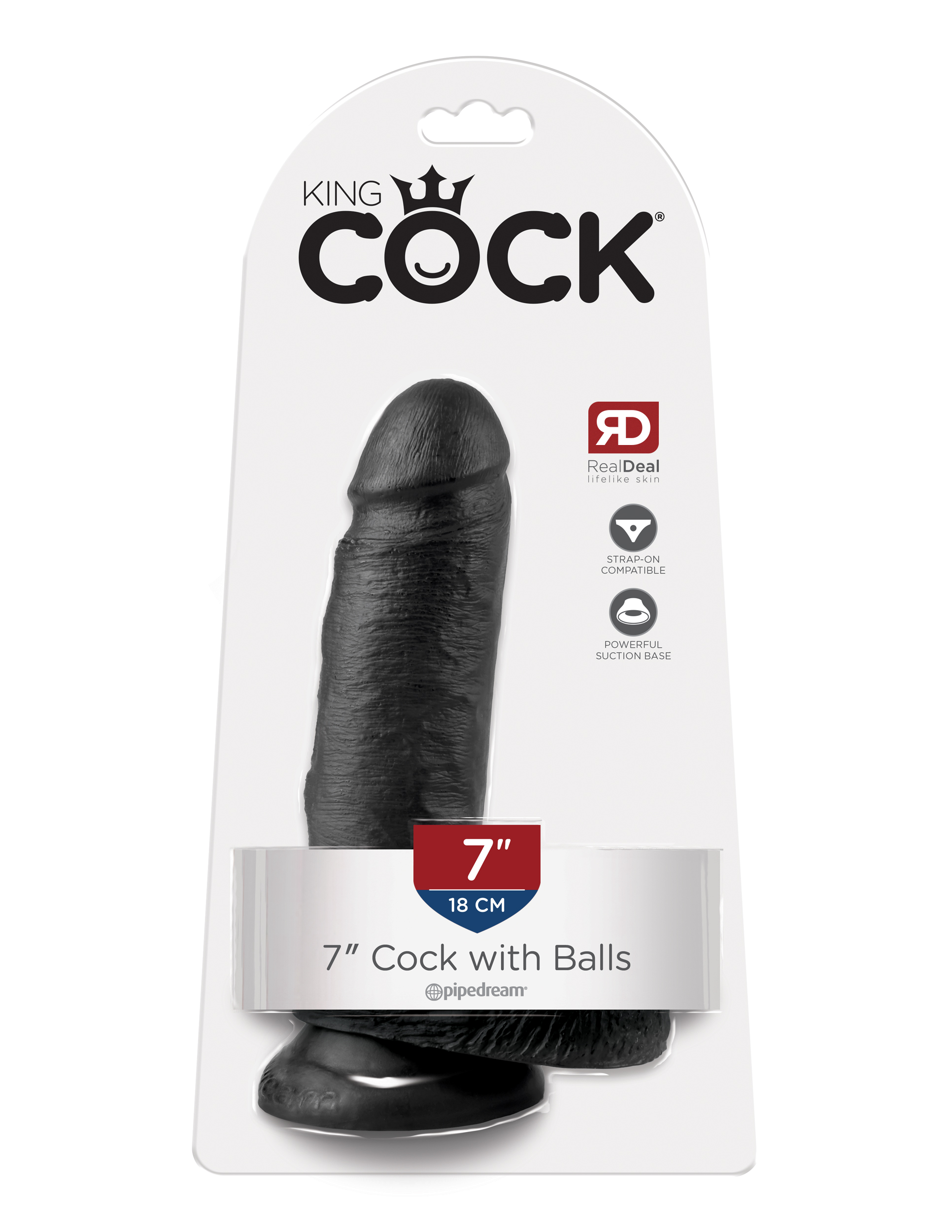 king cock  inch cock with balls black 