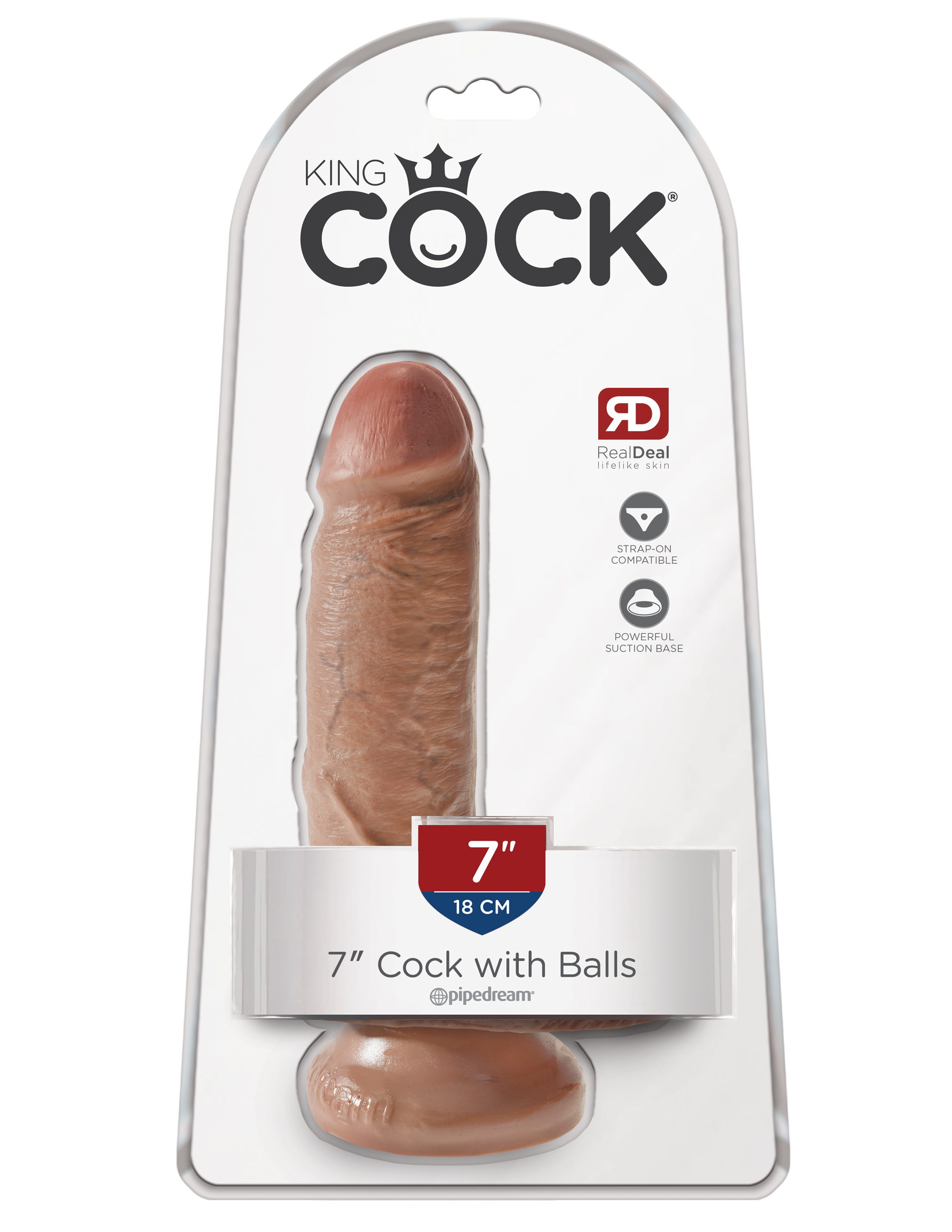 king cock  inch cock with balls tan 