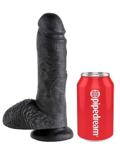 king cock  inch cock with balls black 