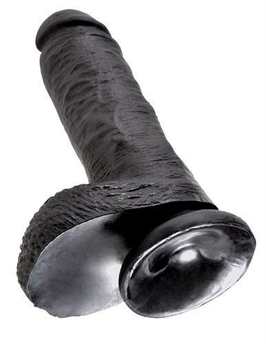 king cock  inch cock with balls black 