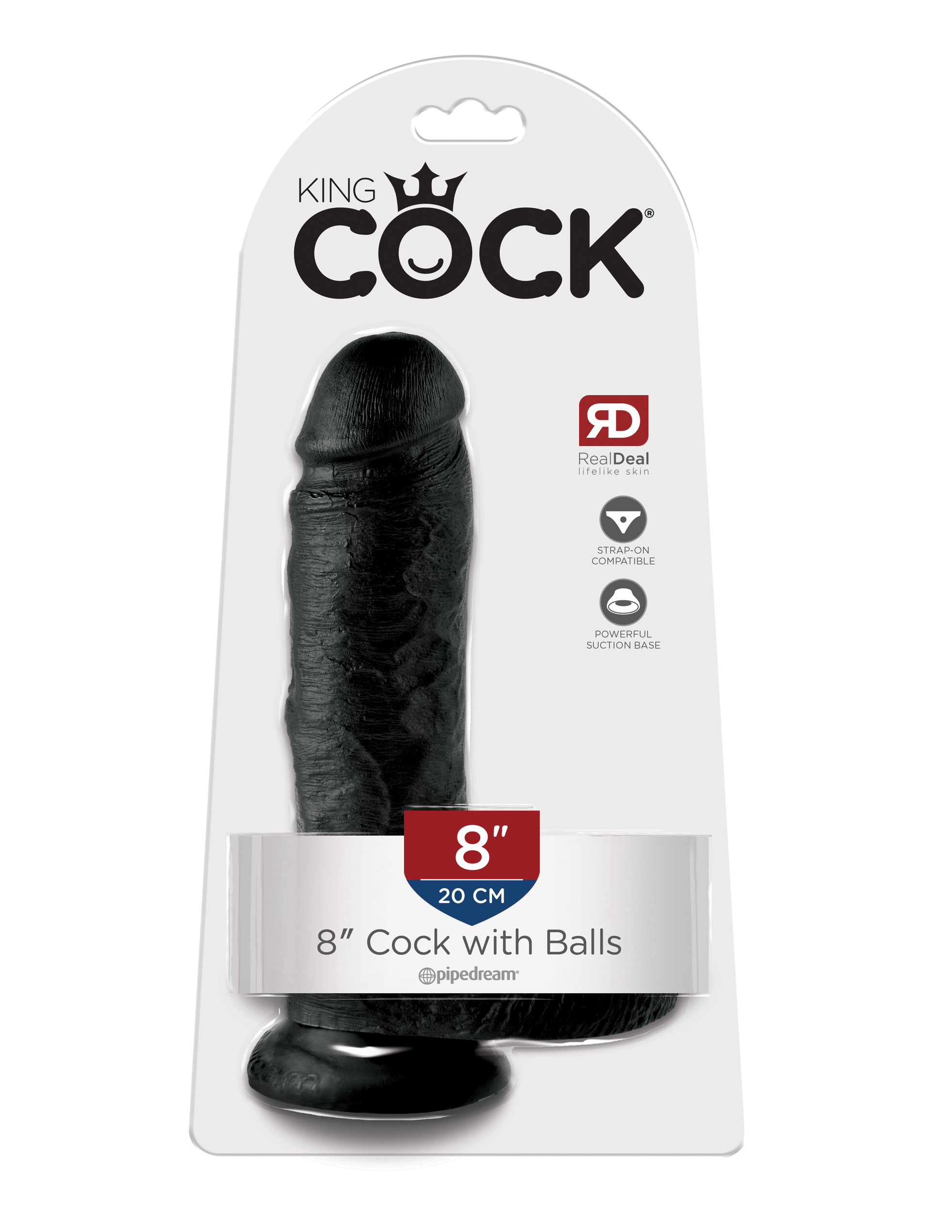 king cock  inch cock with balls black 