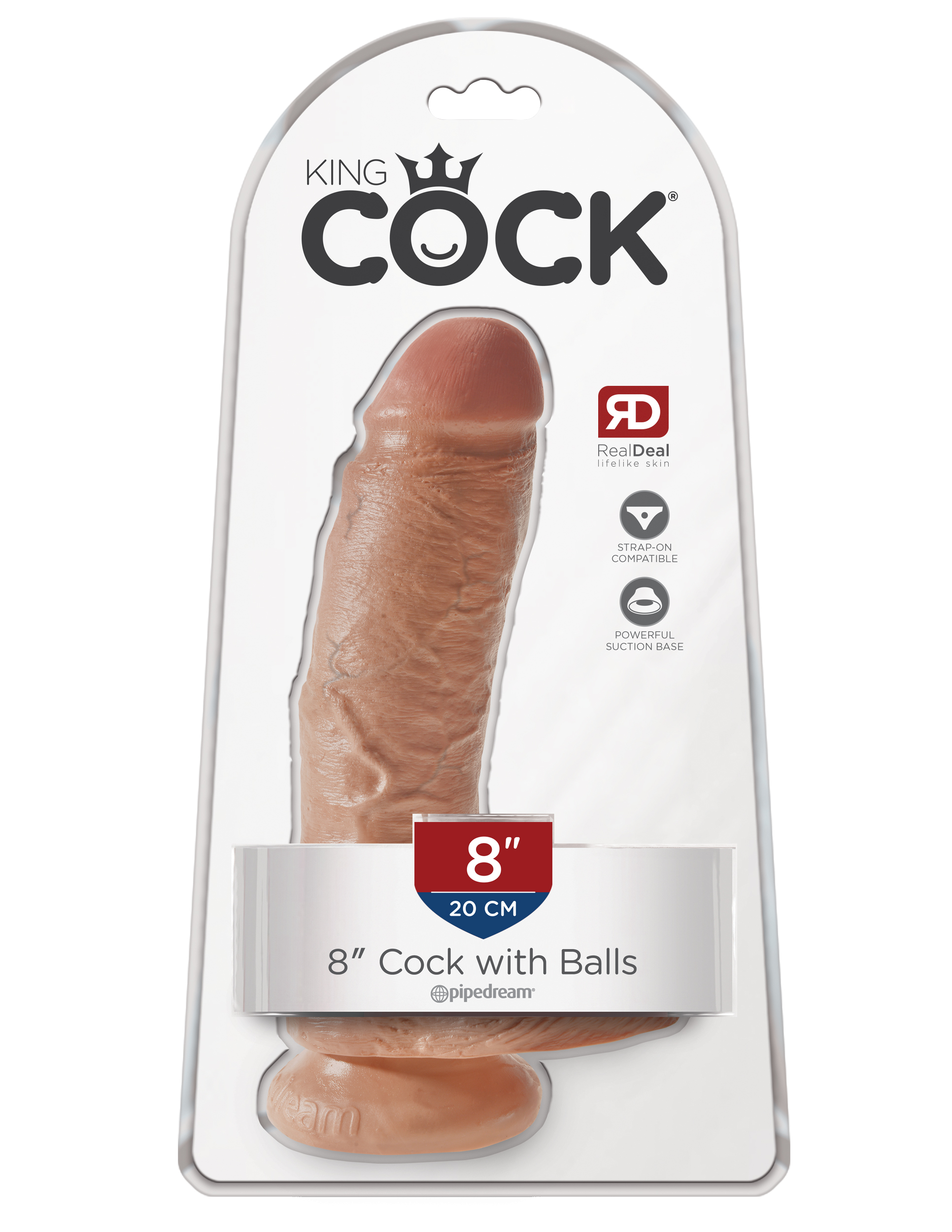 king cock  inch cock with balls tan 