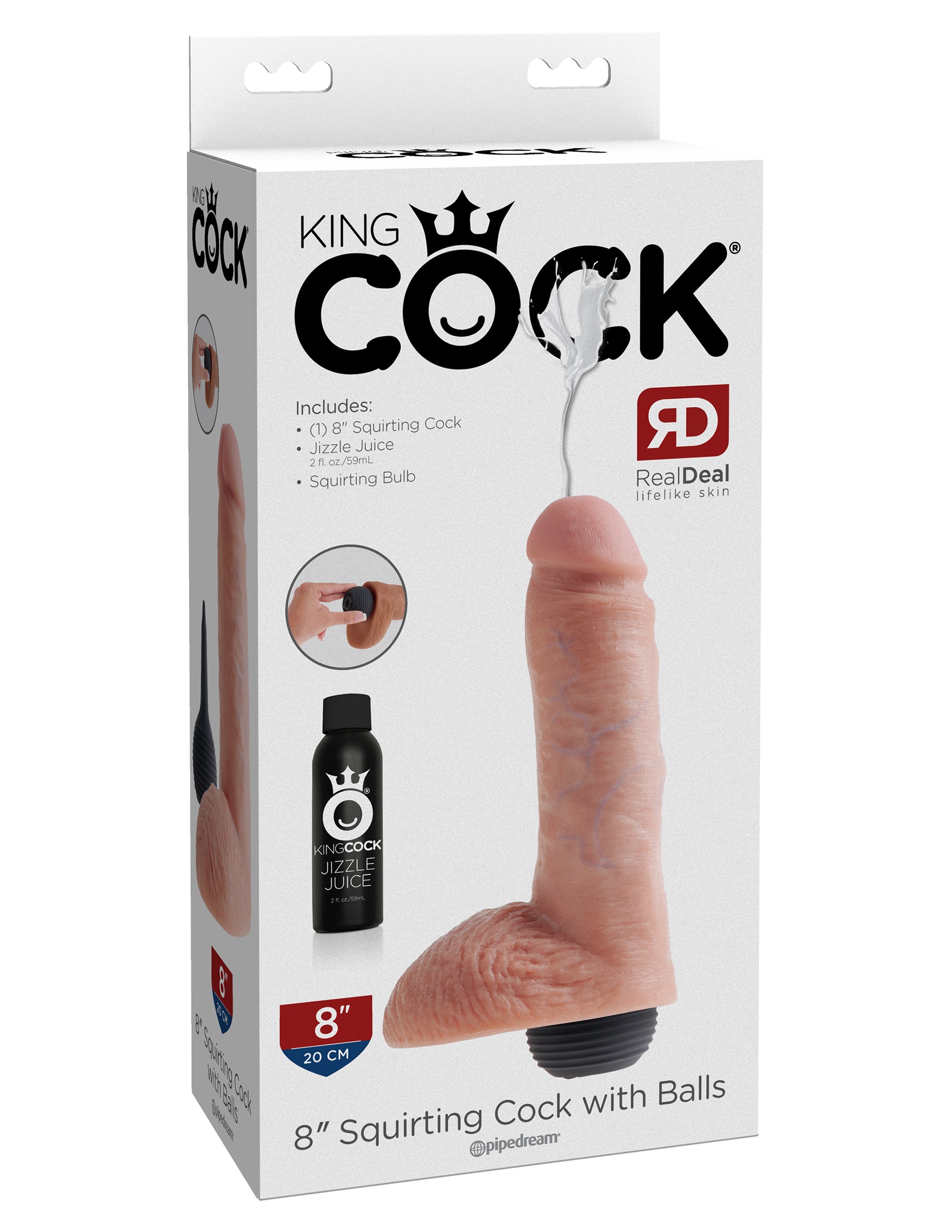 king cock  inch squirting cock with balls light 