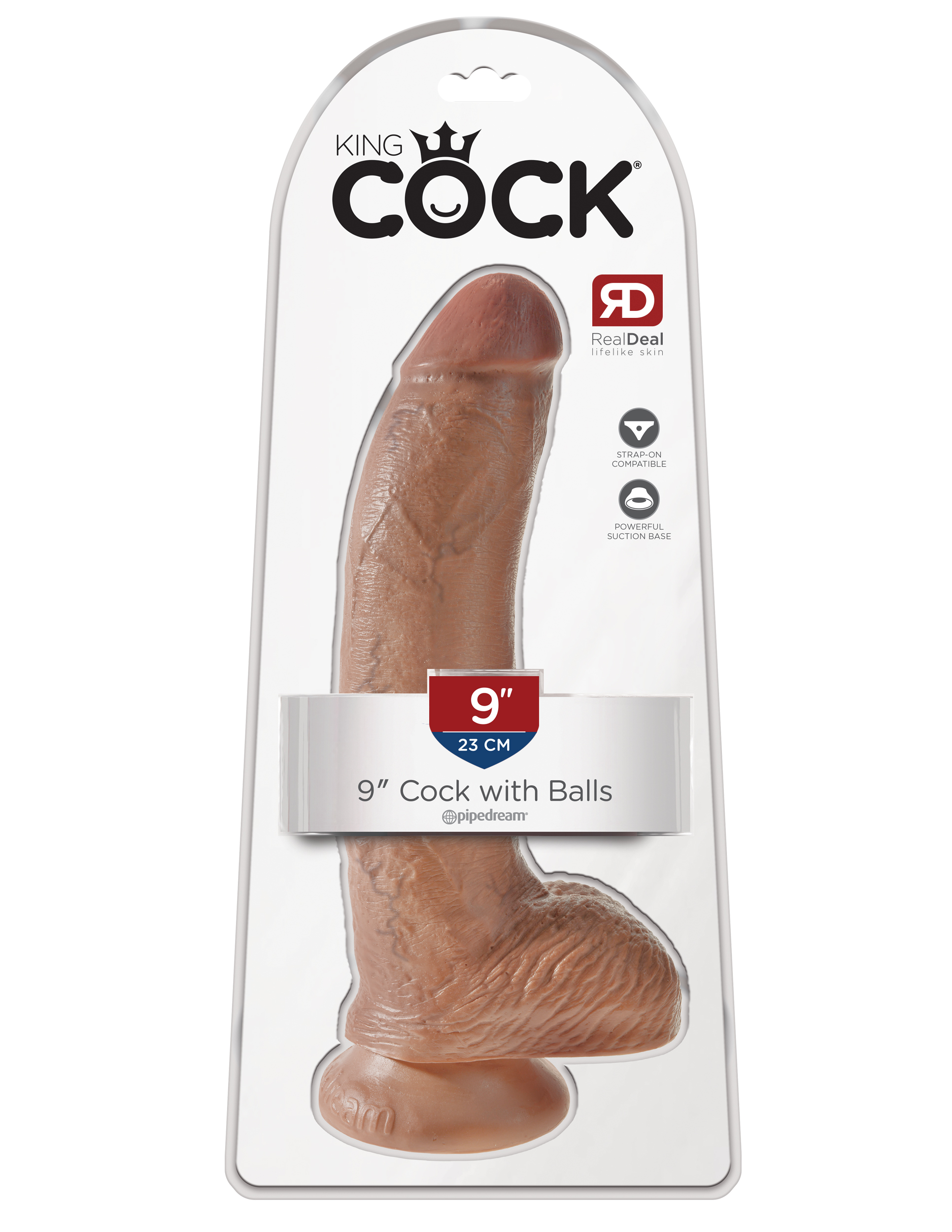 king cock  inch cock with balls tan 