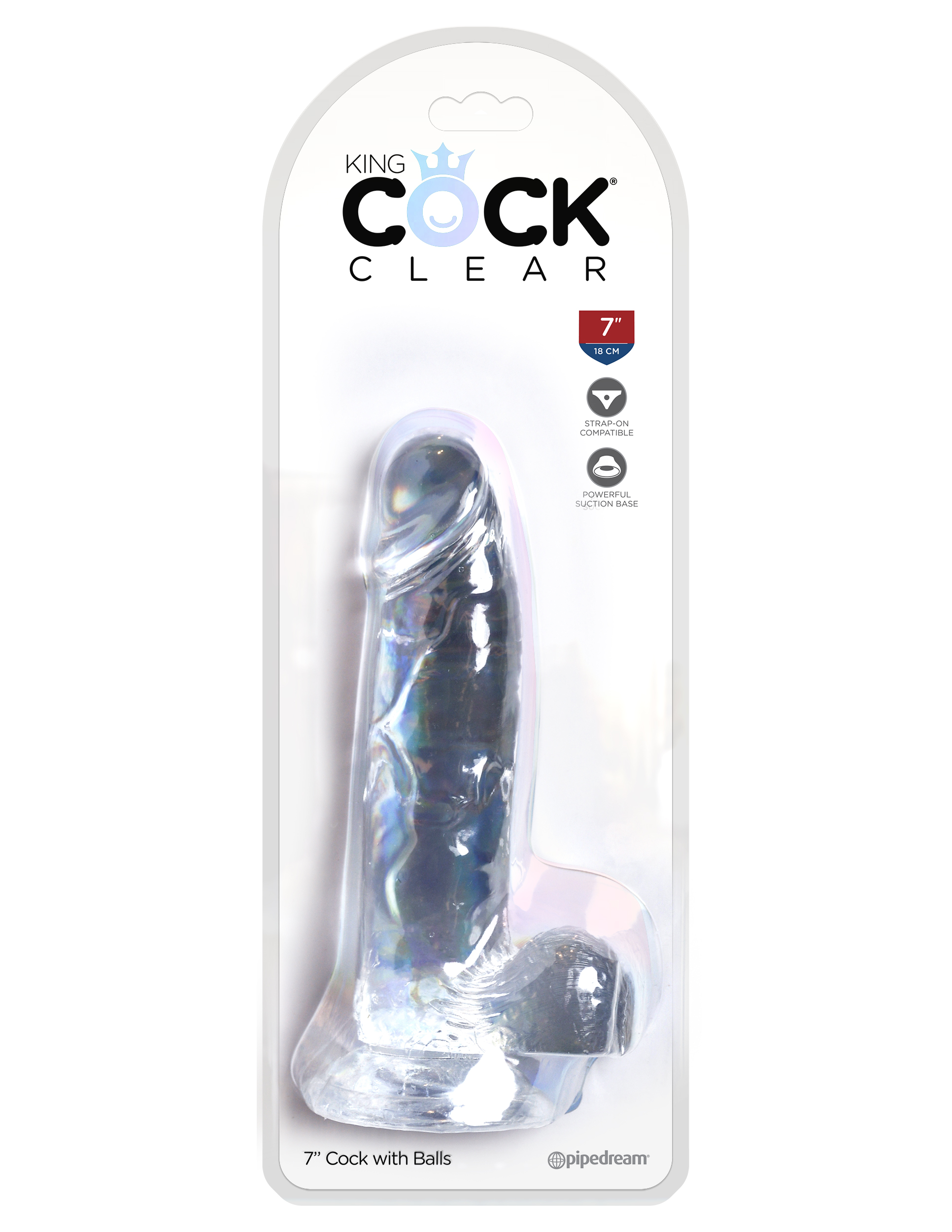 king cock clear  inch cock with balls 