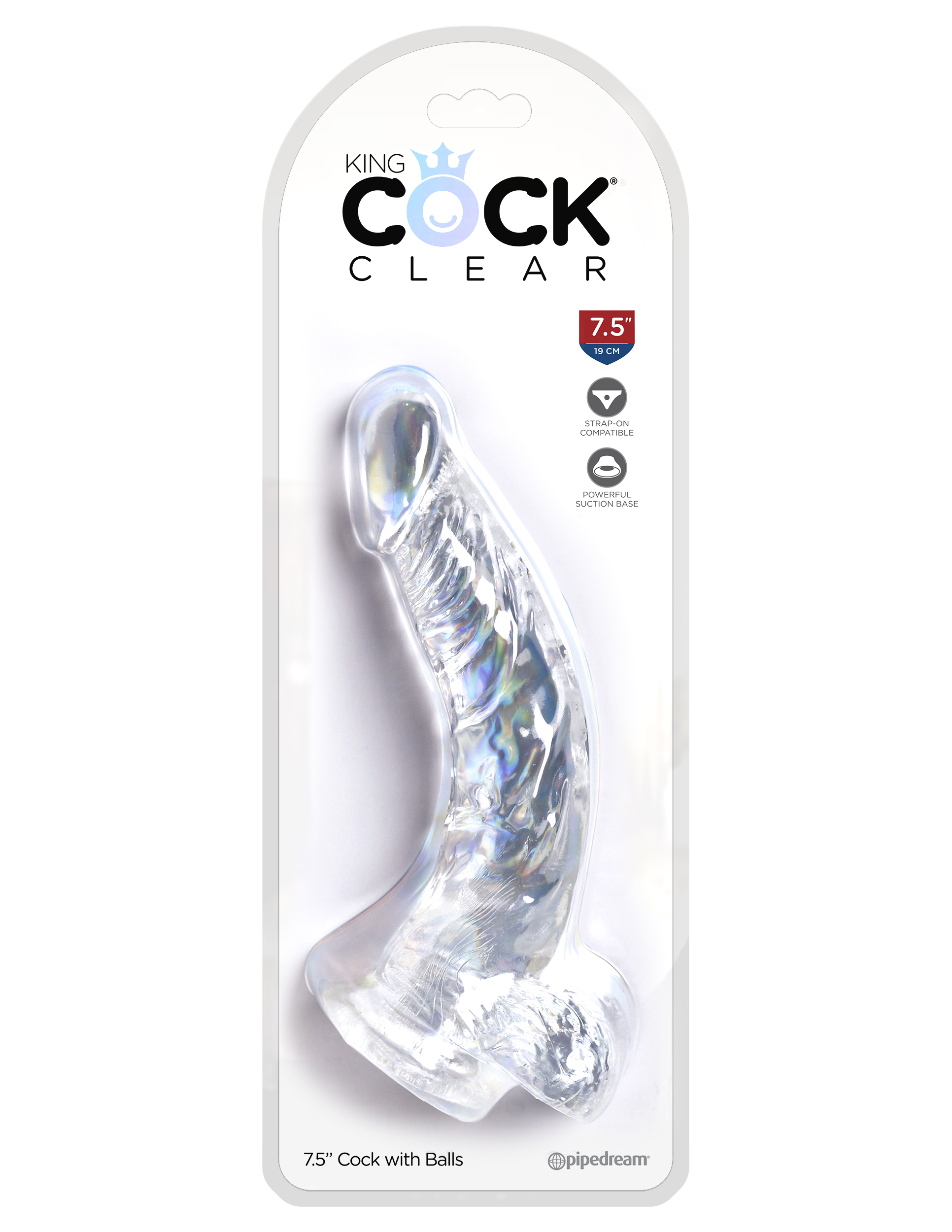 king cock clear . inch cock with balls 