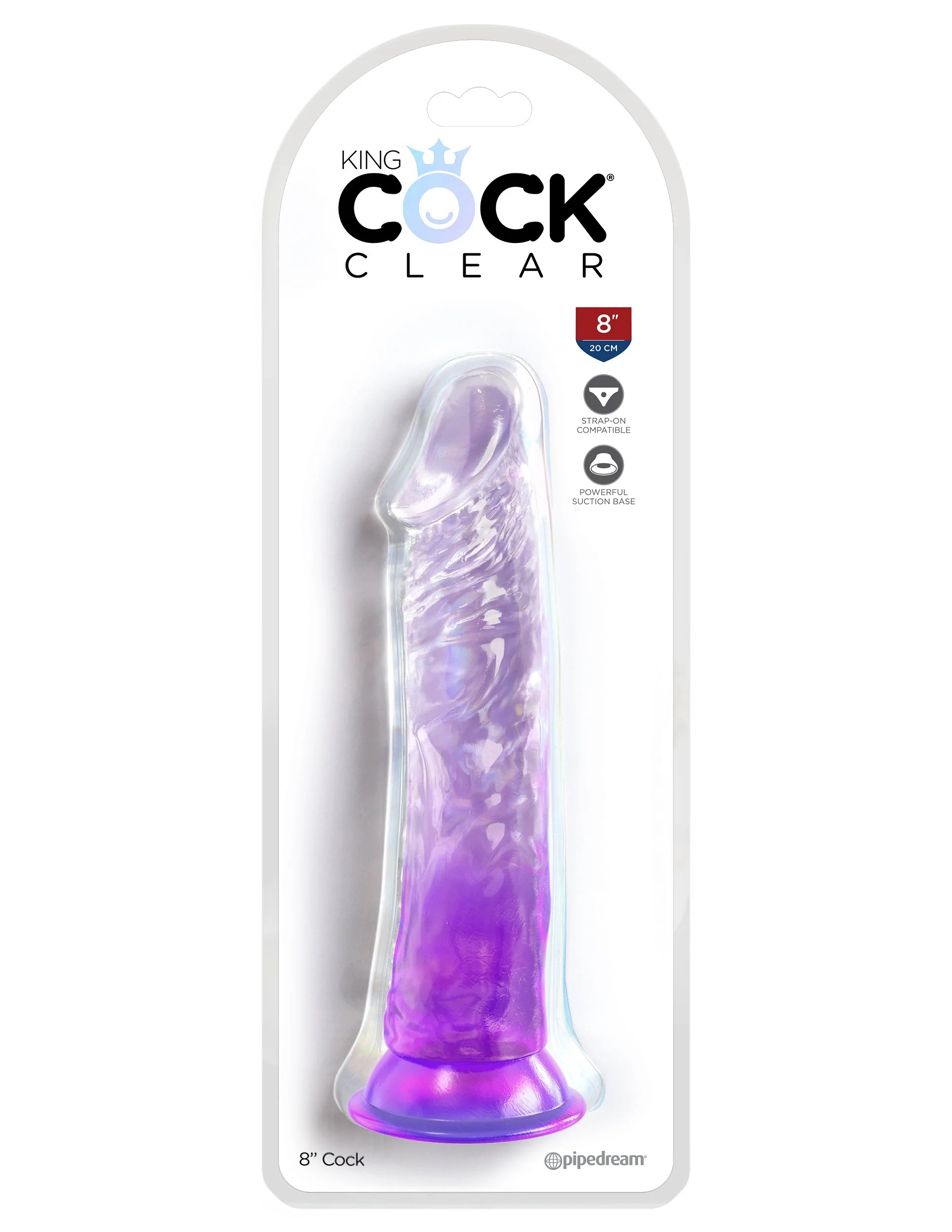 king cock clear  inch purple 