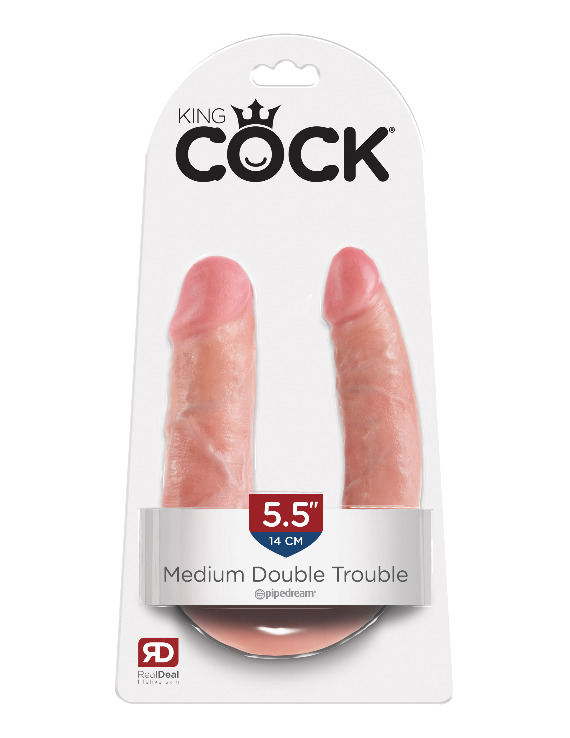 king cock double trouble medium flesh 