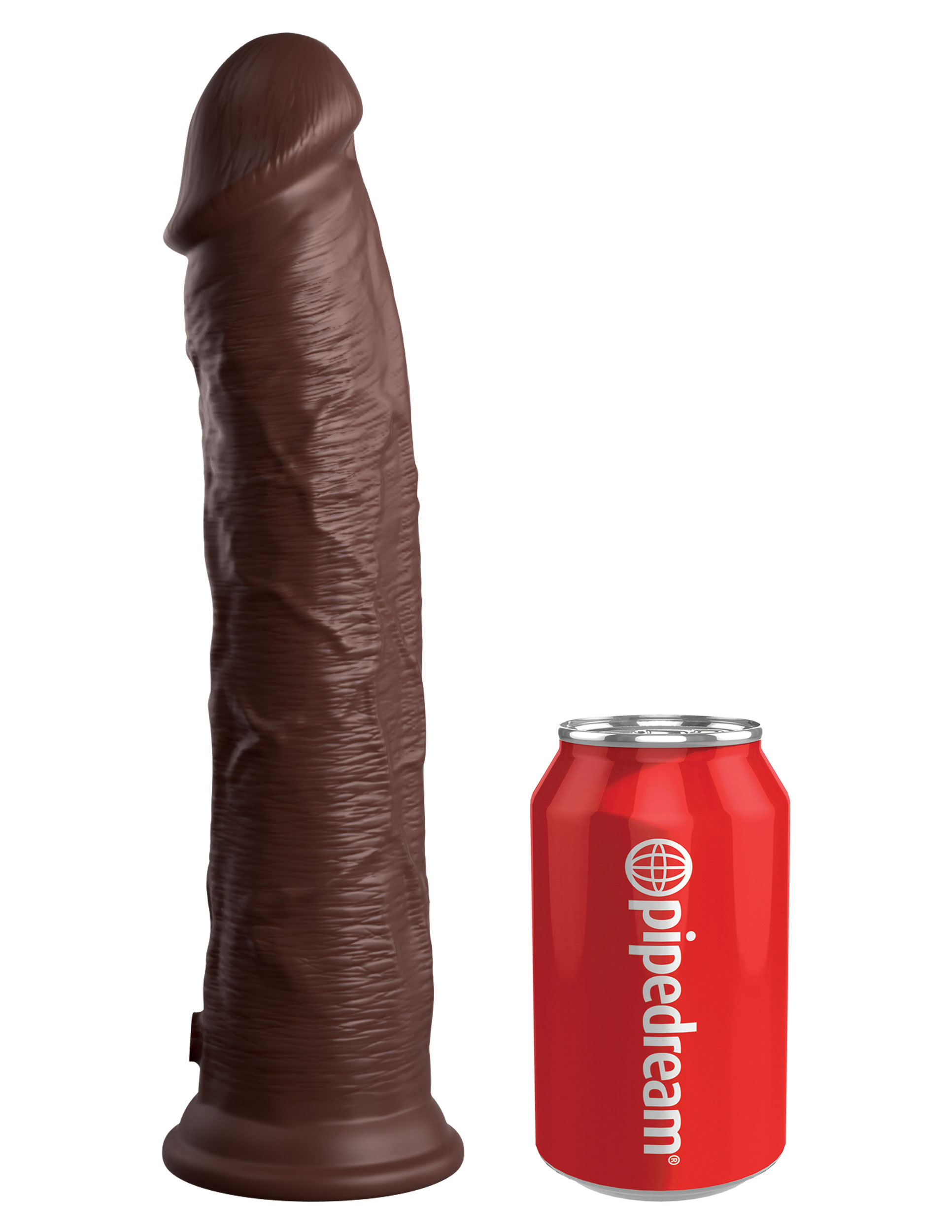 king cock elite  inch silicone dual density cock brown 