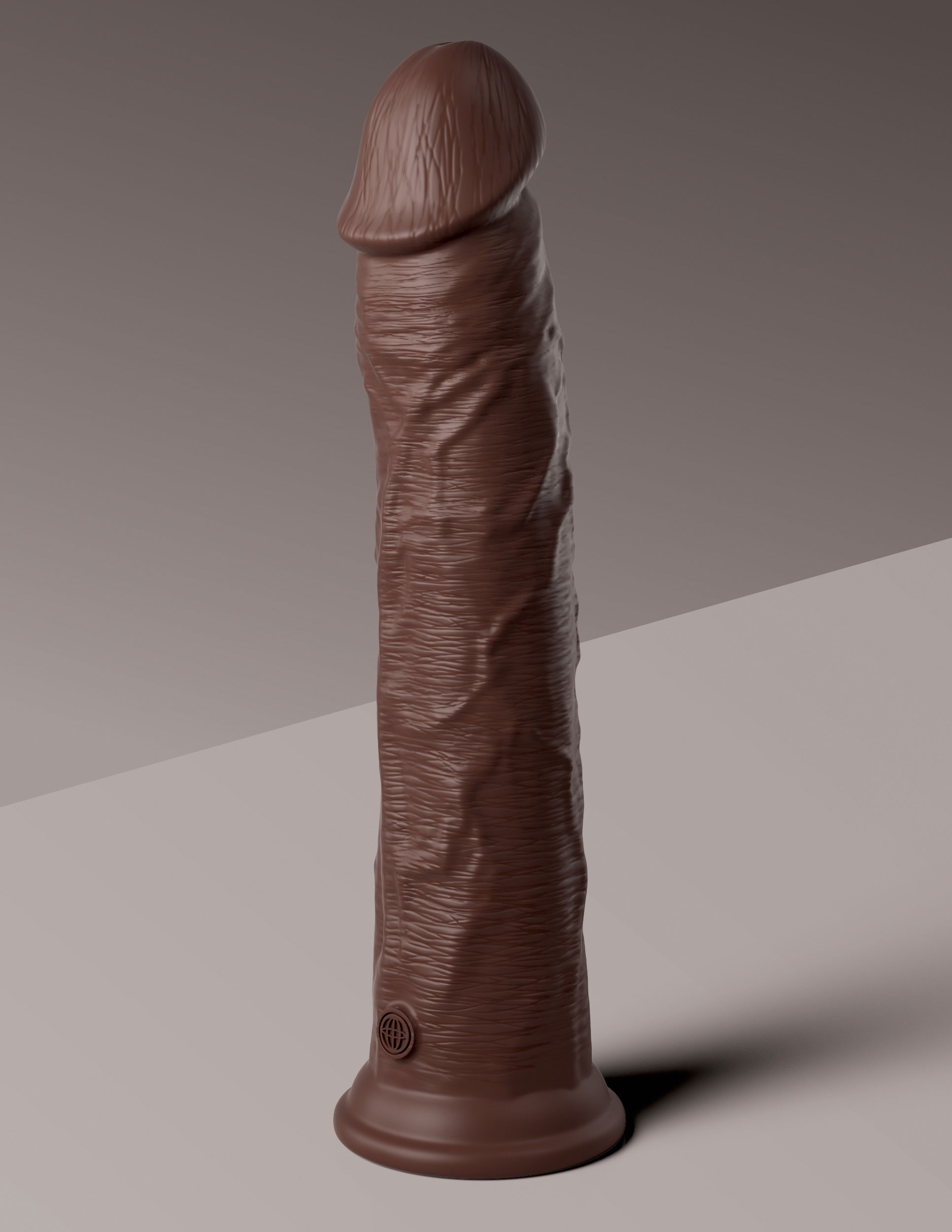king cock elite  inch silicone dual density cock brown 